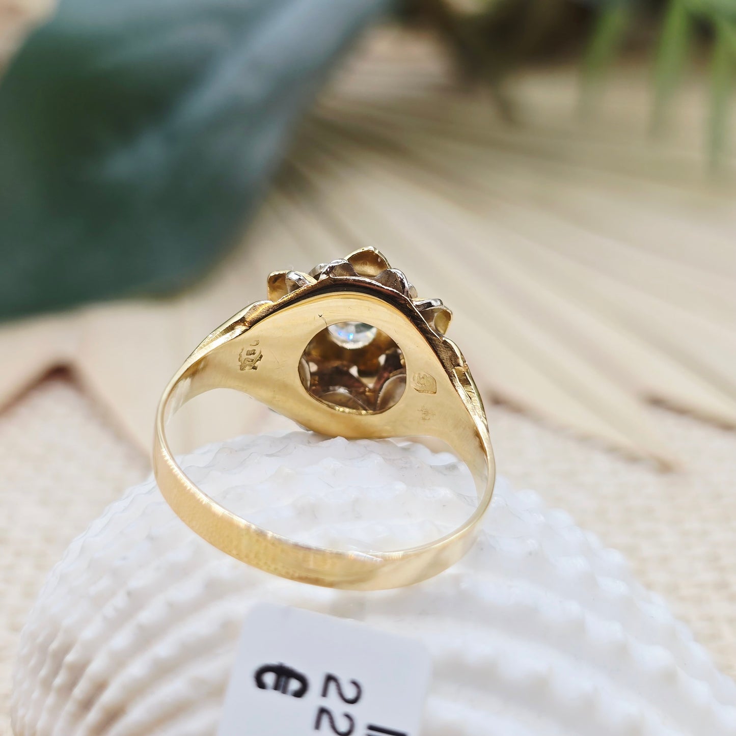 Ring 750 18 KT Stern 1BW SI 0,34ct Gr: 60 (19,1mm)