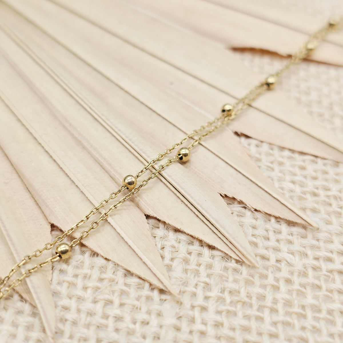 Armband Gold 585 14kt Kügelchen 20cm