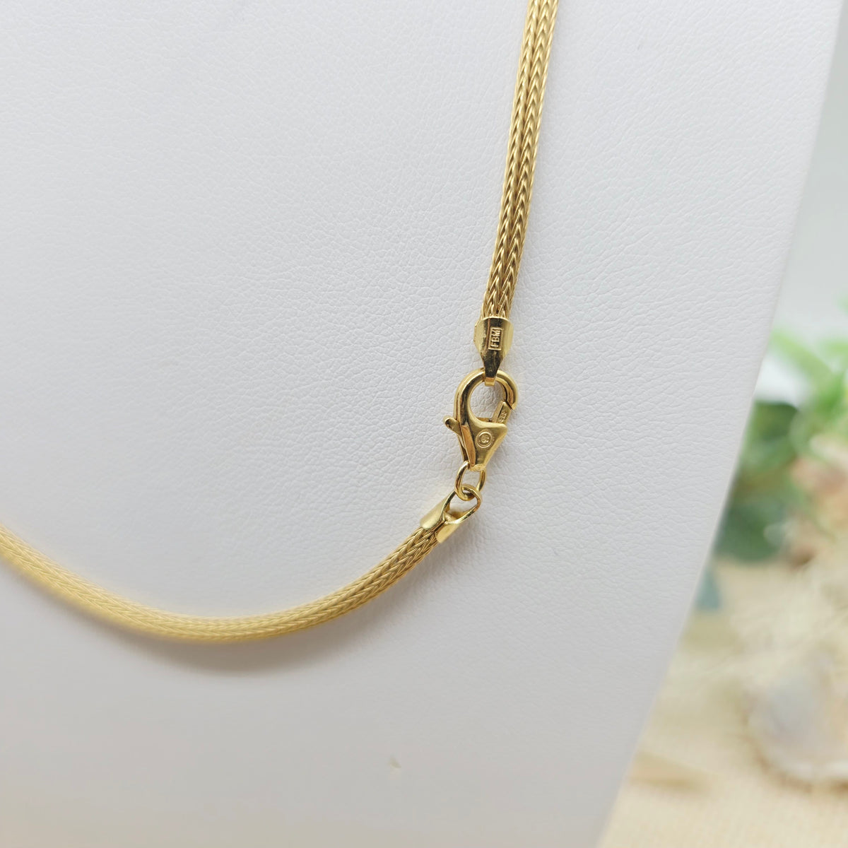 Gold Kette 585 14kt Zopfmuster 2,6mm 45cm 8,64g