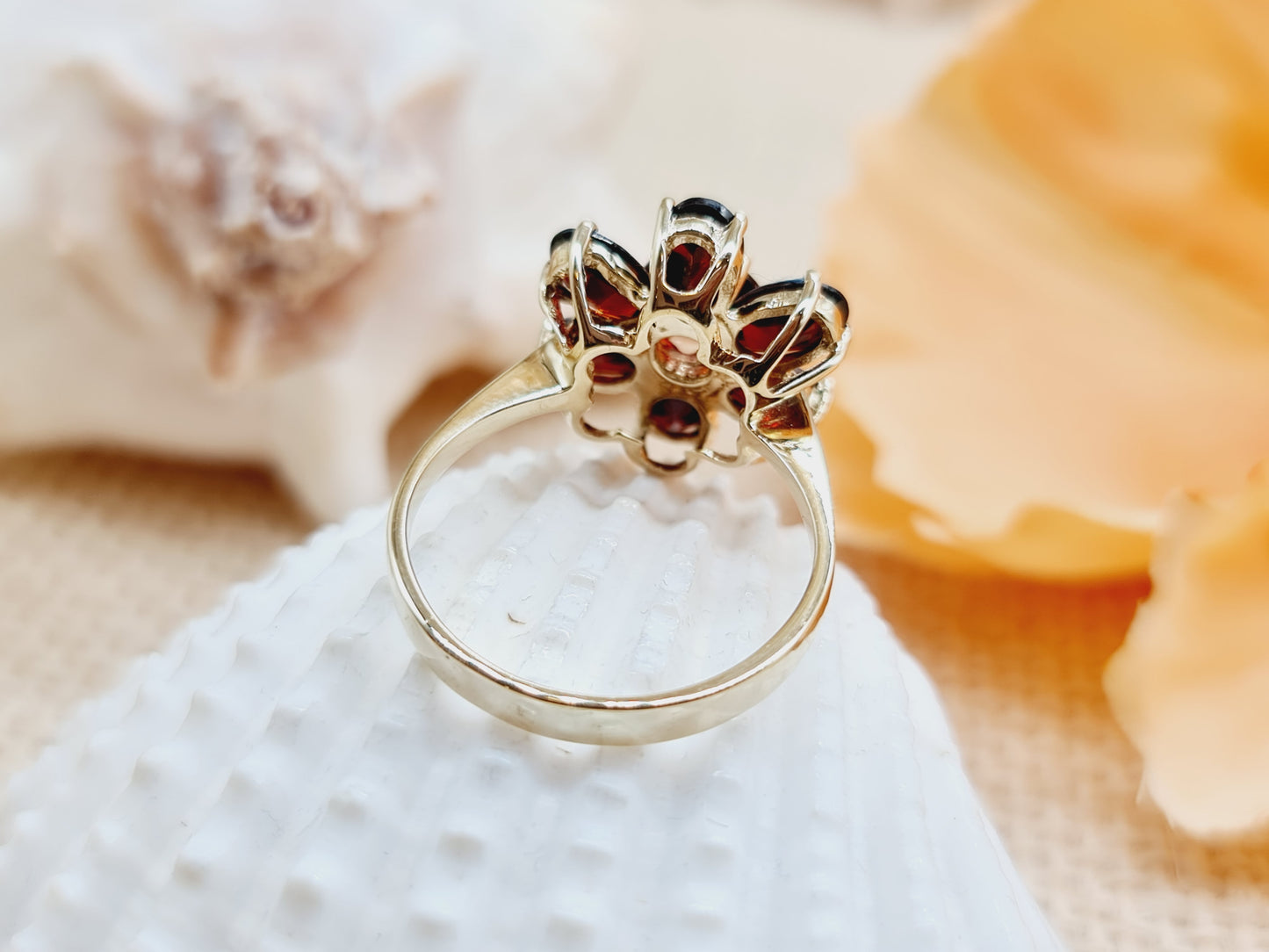 Ring Granat 585 14 KT Gold Gr. 55