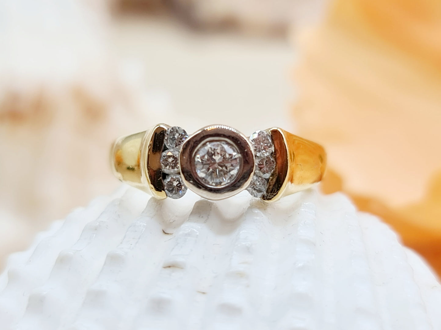 Ring Brillanten 585 14 KT Gr. 49