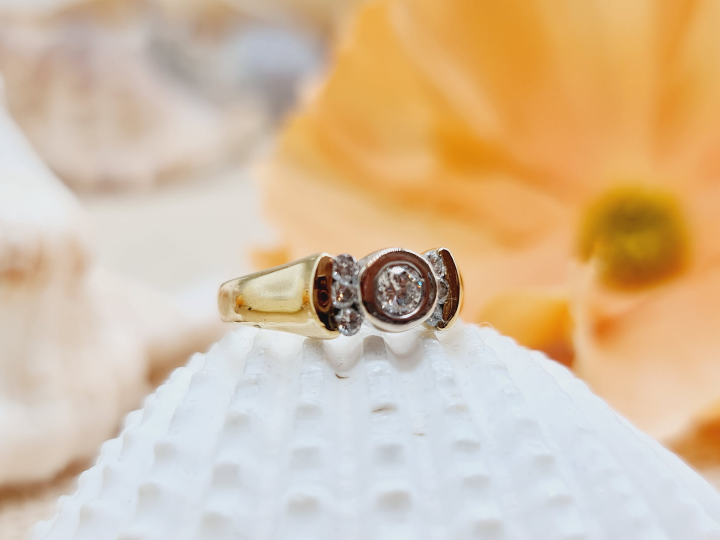 Ring Brillanten 585 14 KT Gr. 49