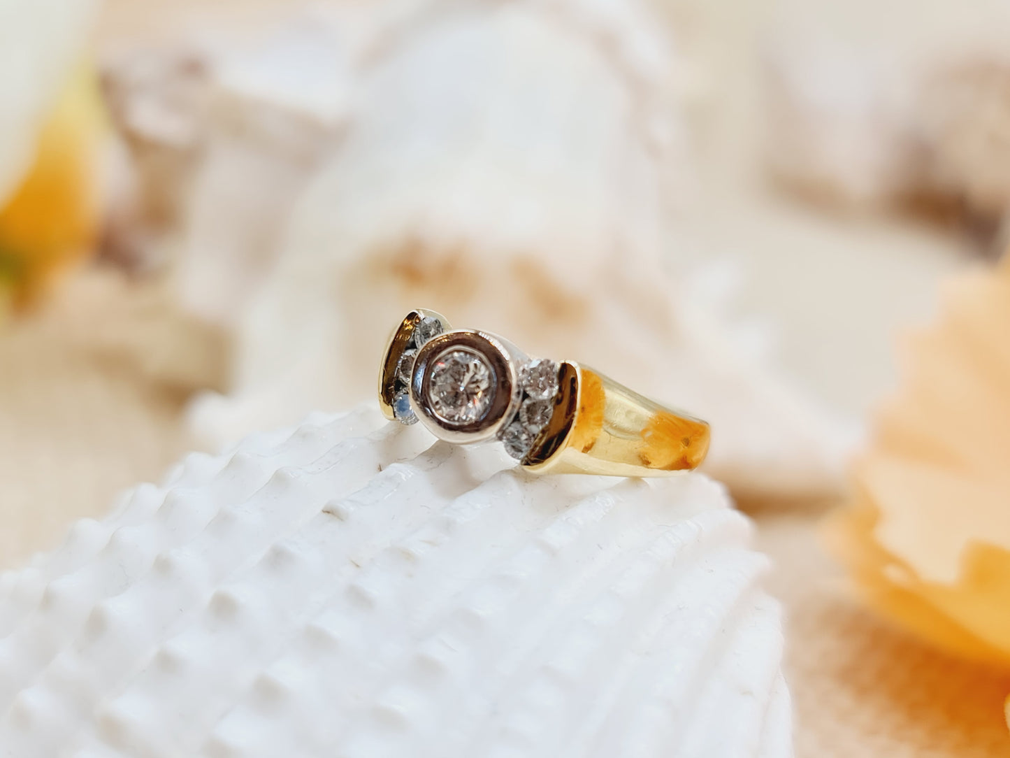 Ring Brillanten 585 14 KT Gr. 49