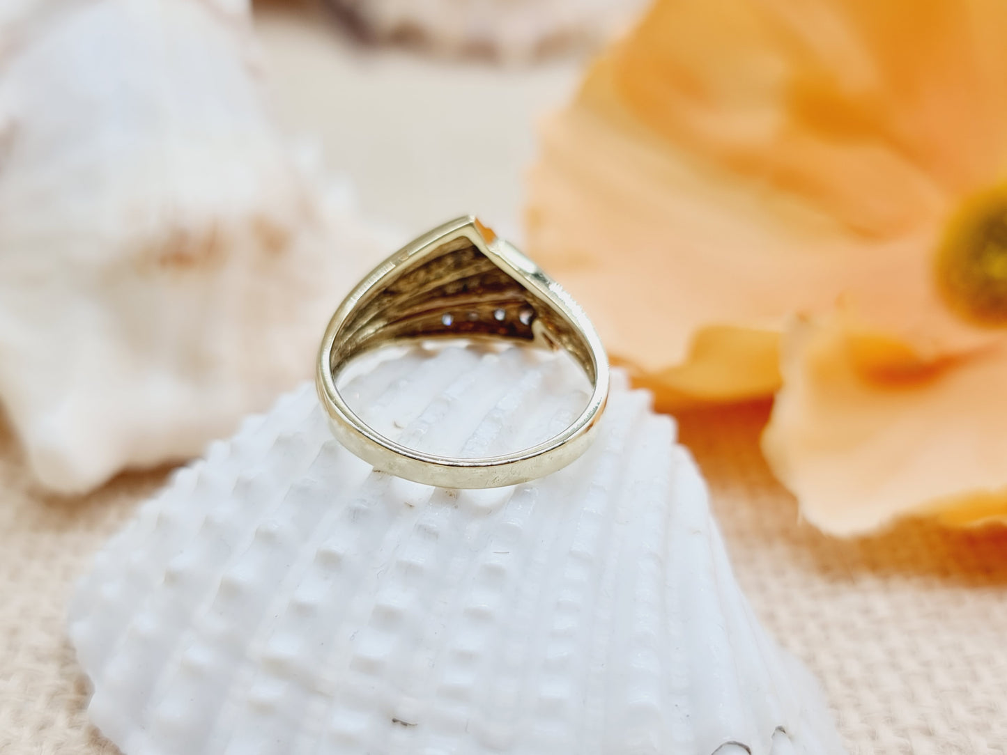 Ring Brillanten 585 14 KT bicolor Gold Gr. 54