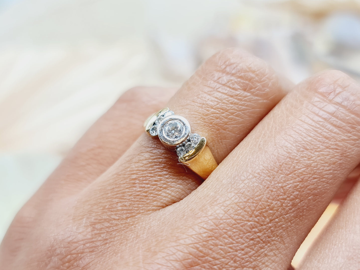 Ring Brillanten 585 14 KT Gr. 49