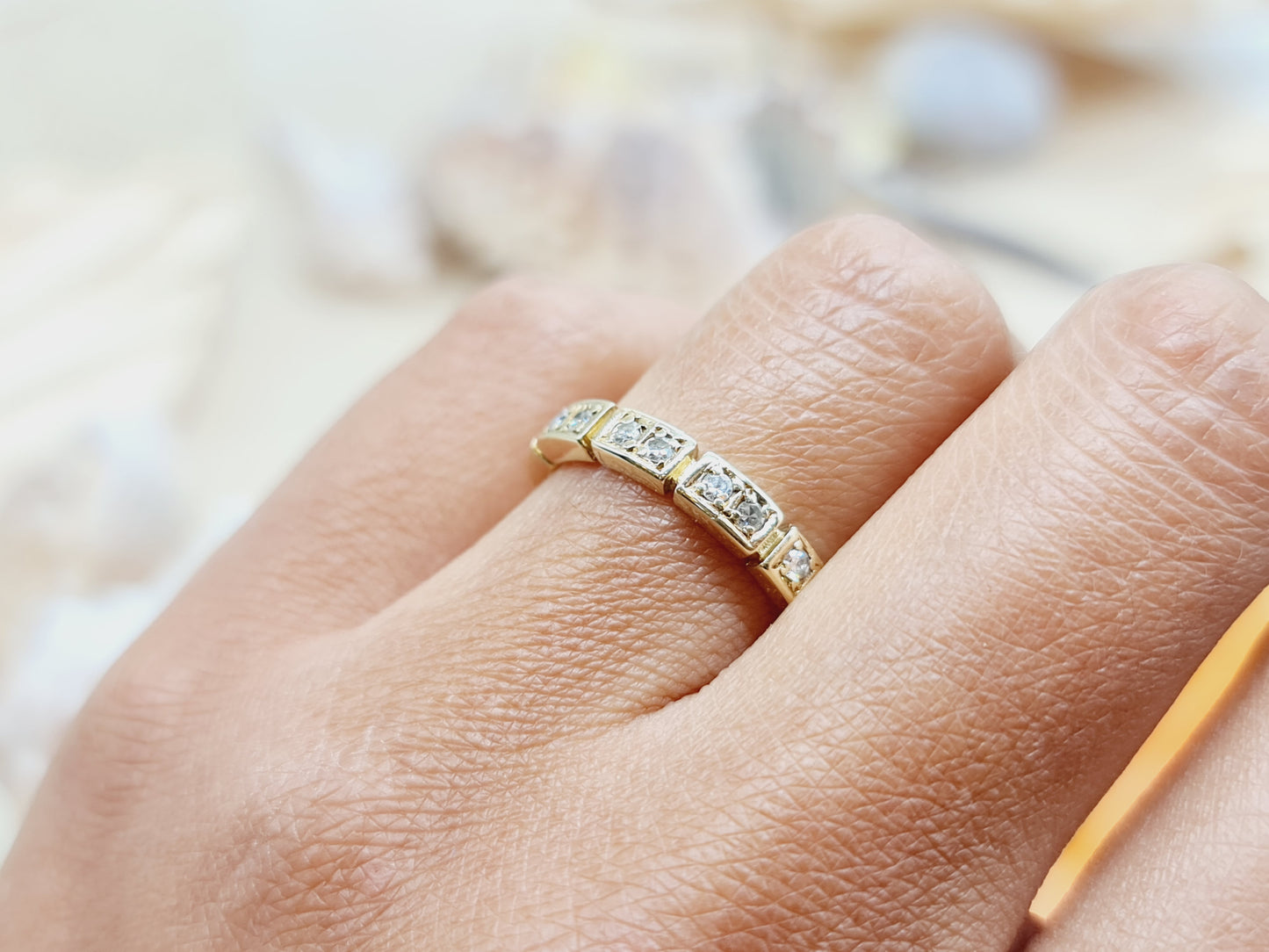 Ring Brillanten 585 14 KT Gr. 54