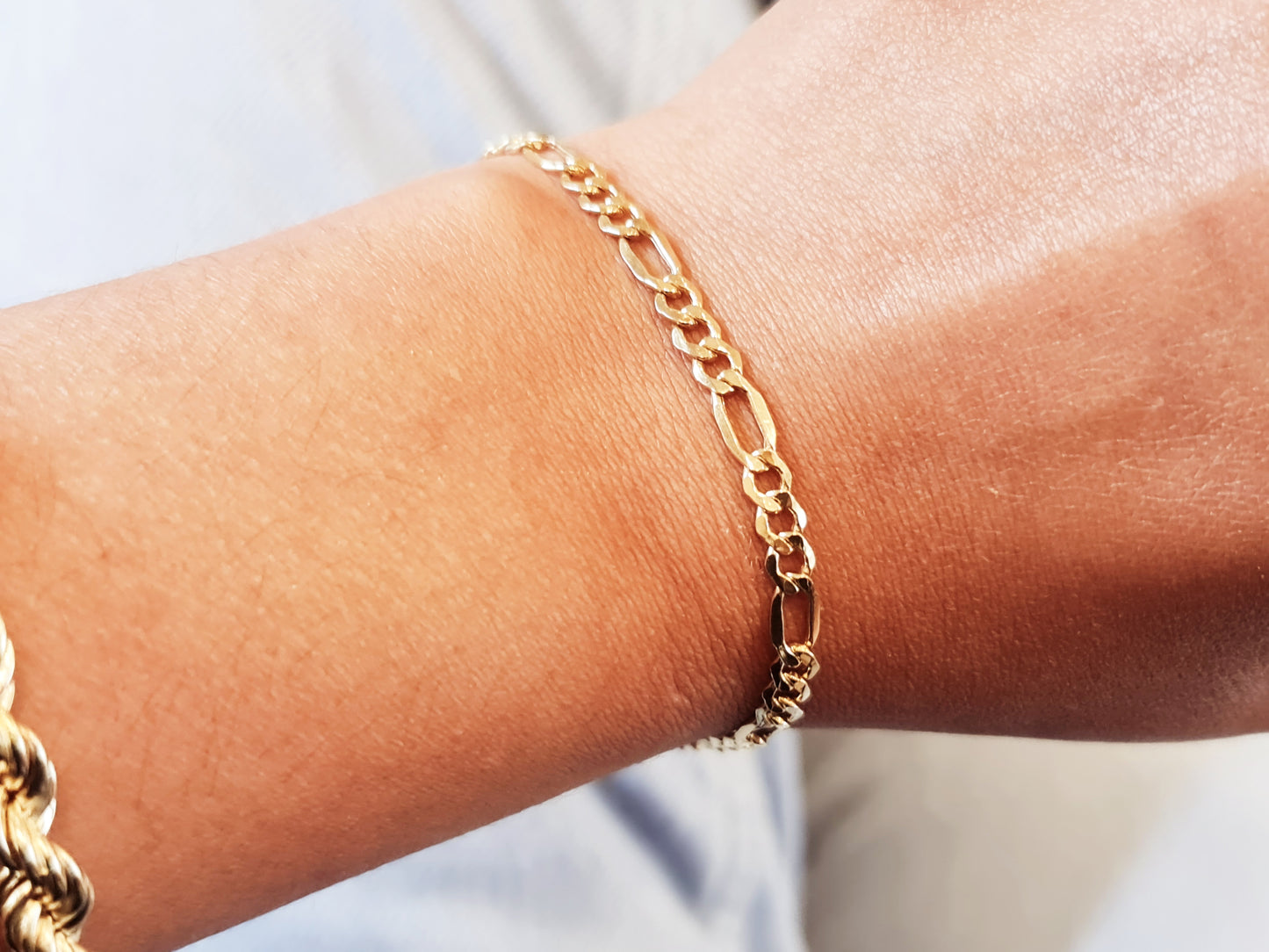 Armband Figaro 4,2mm 18,5cm 585 14 KT Gold