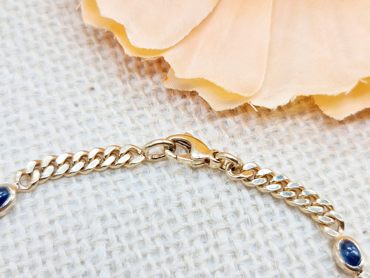 Armband Edelsteine 4,4mm 18,5cm 585 14 KT Gold