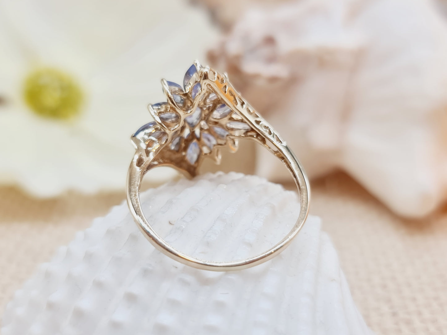 Ring Tansanit 585 14 KT Gold Gr. 62