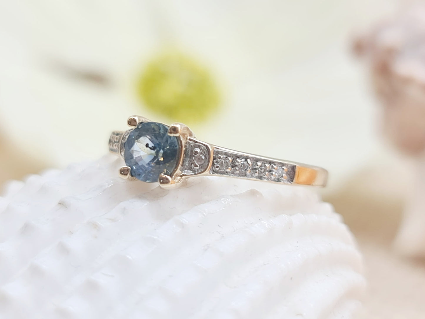 Ring Safire 375 9 KT Gold Gr. 55