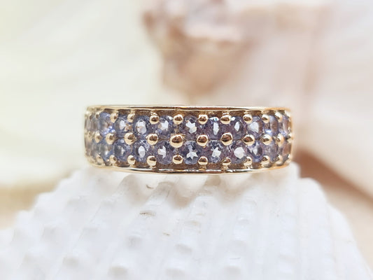 Ring Tansanit 585 14 KT Gold Gr. 57