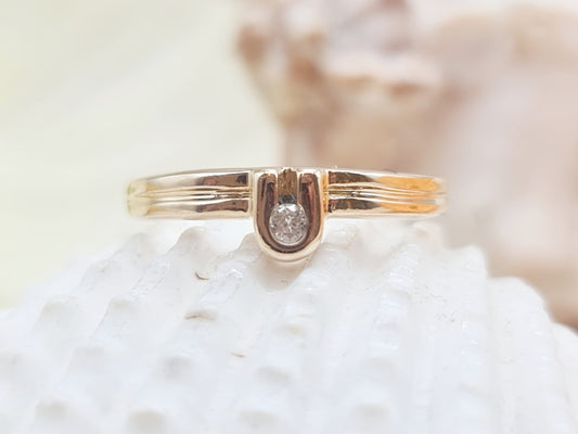 Ring Brillant 585 14 KT Gold Gr. 51