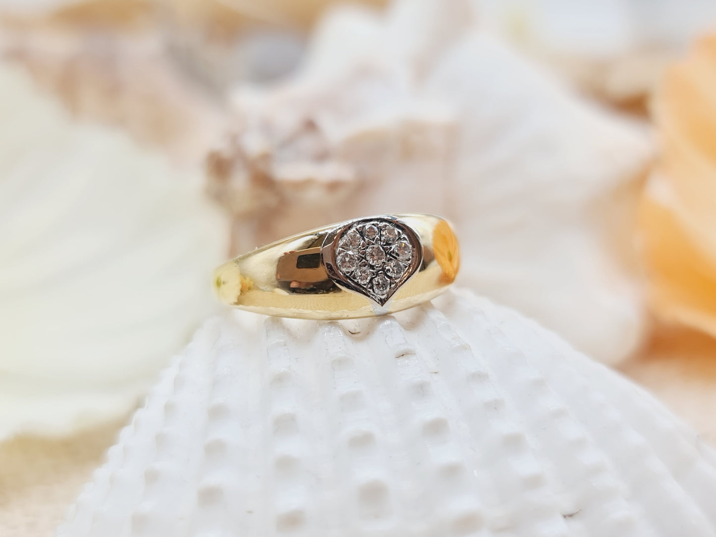 Ring Brillanten 750 18 KT Gold Platin Gr. 54