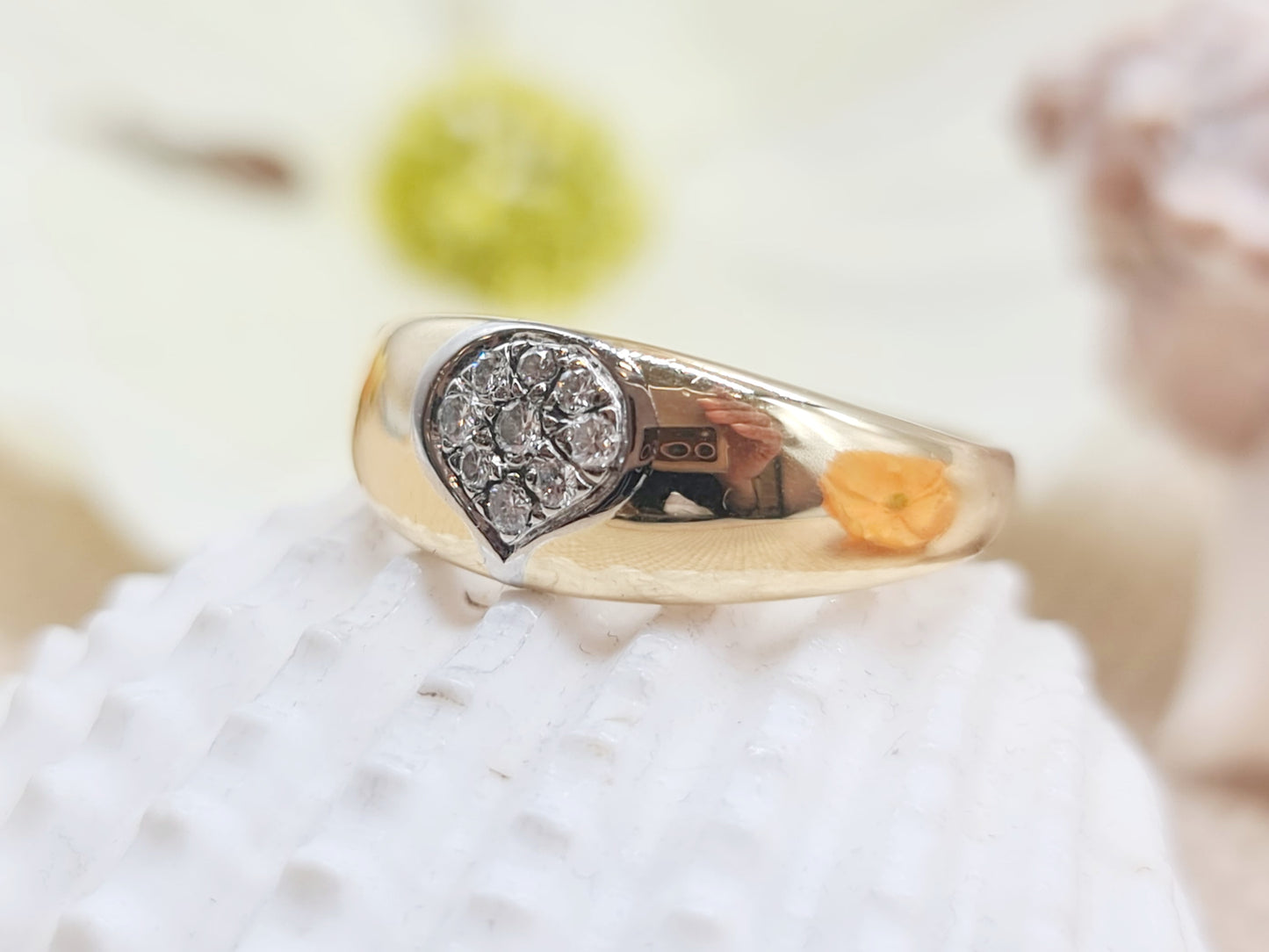 Ring Brillanten 750 18 KT Gold Platin Gr. 54