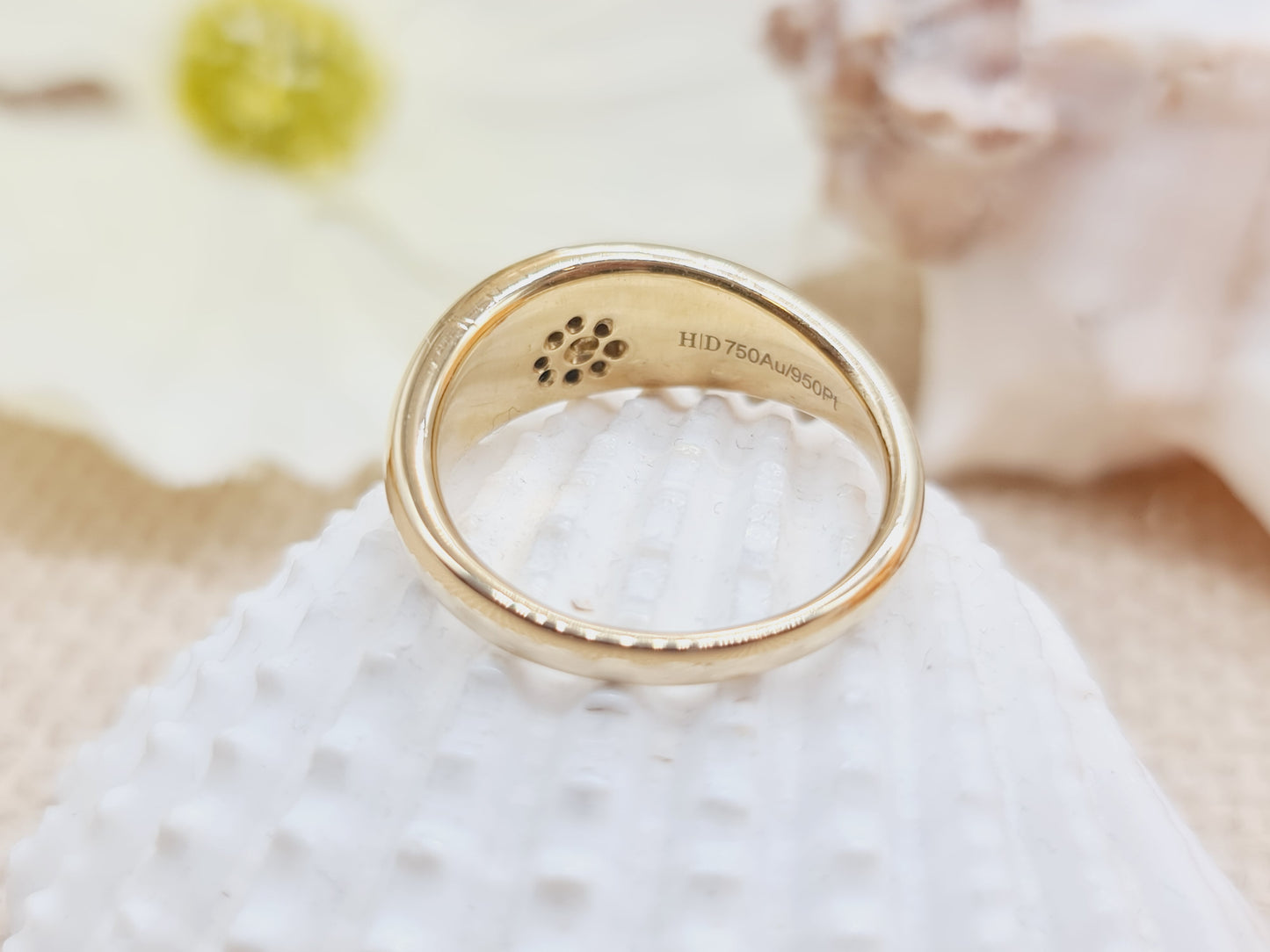 Ring Brillanten 750 18 KT Gold Platin Gr. 54