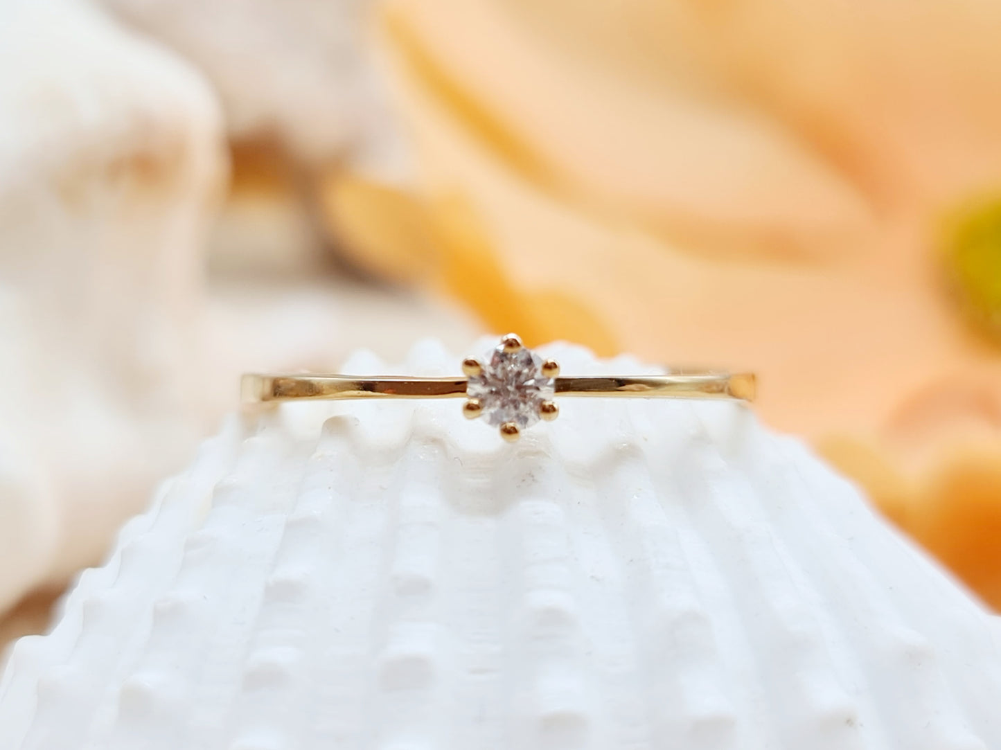 Verlobungsring Brillant 585 14 KT Gold Gr. 58