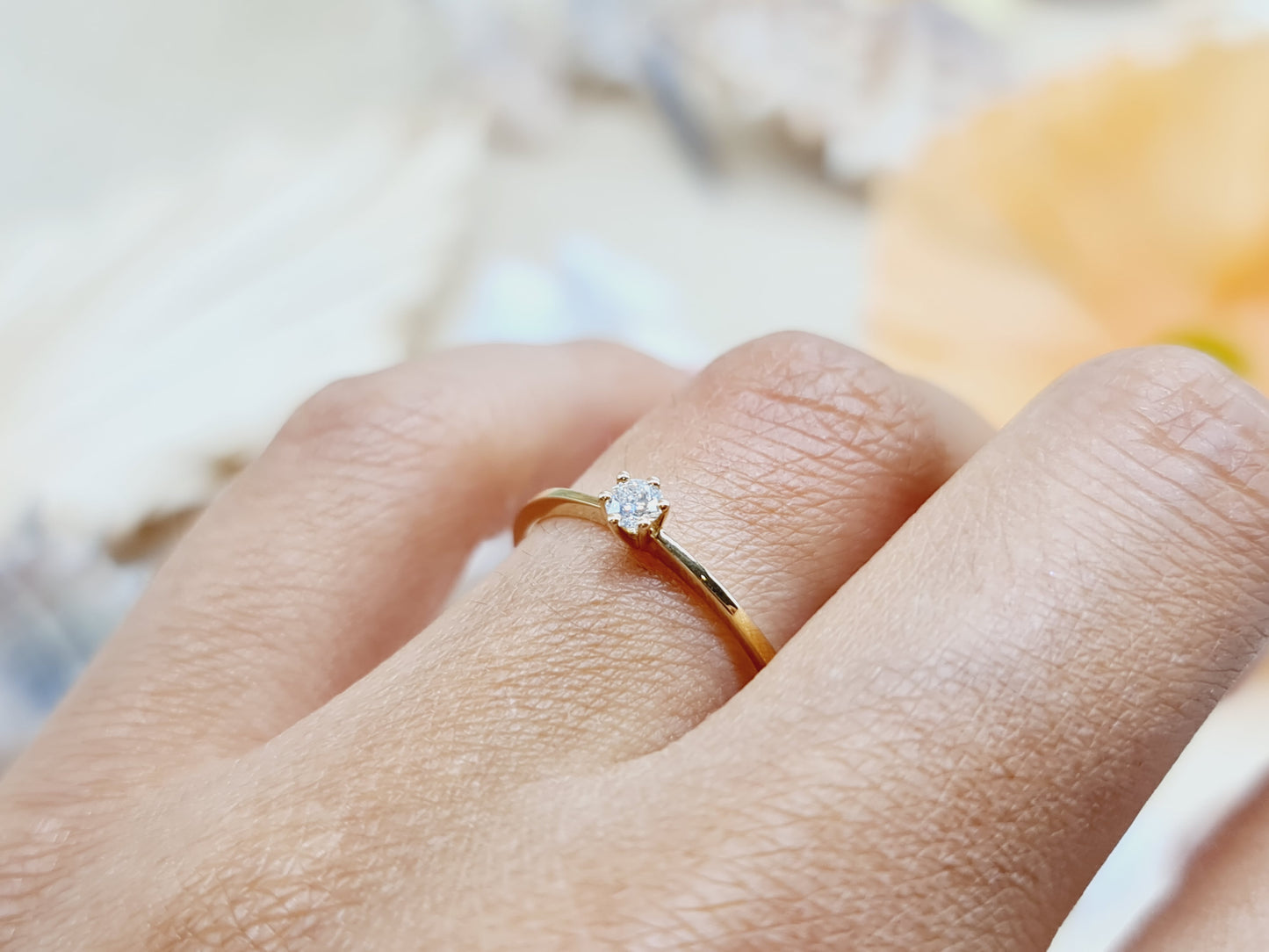 Verlobungsring Brillant 585 14 KT Gold Gr. 58