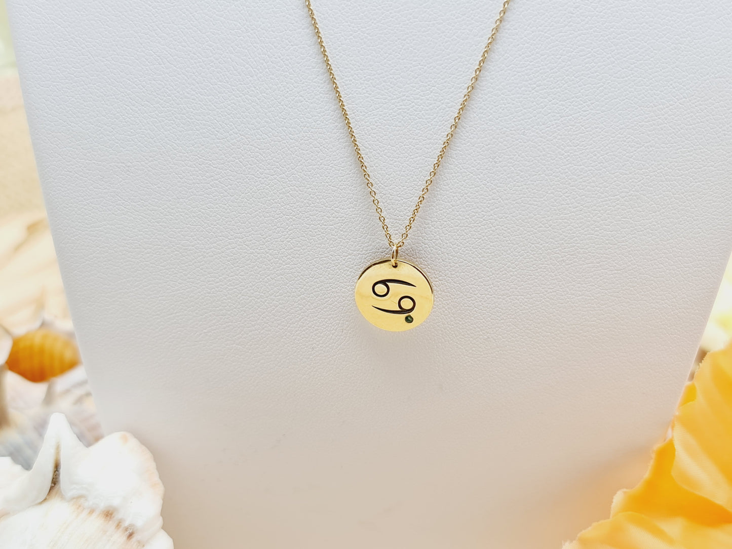 Collier Krebs Smaragd 46cm 750 18 KT Gold