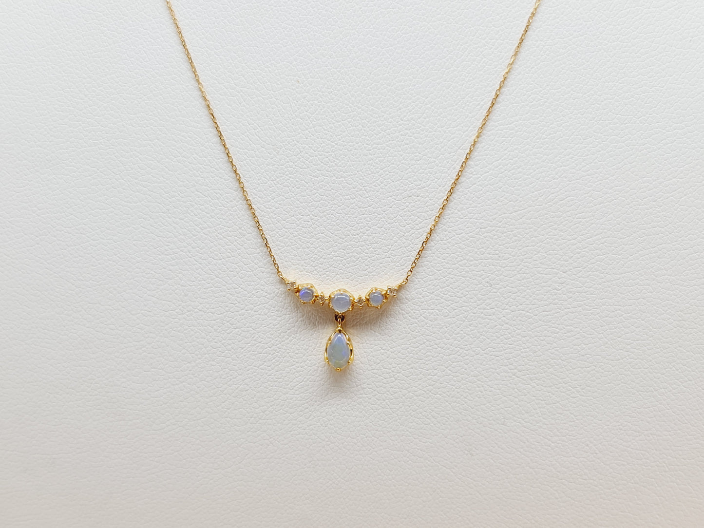 Collier Opale Brillanten 42,5cm 750 18 KT Gold