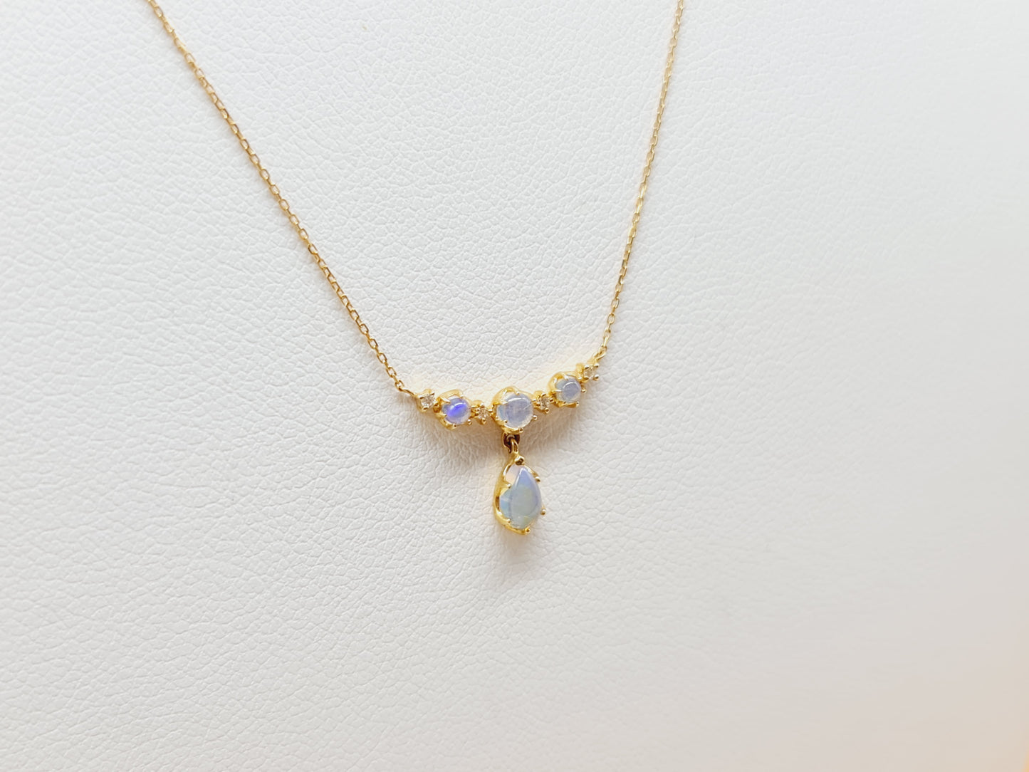 Collier Opale Brillanten 42,5cm 750 18 KT Gold