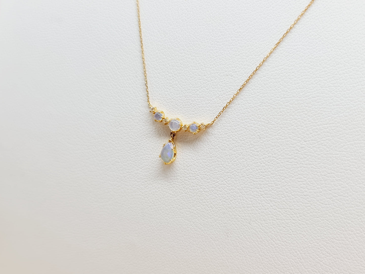 Collier Opale Brillanten 42,5cm 750 18 KT Gold