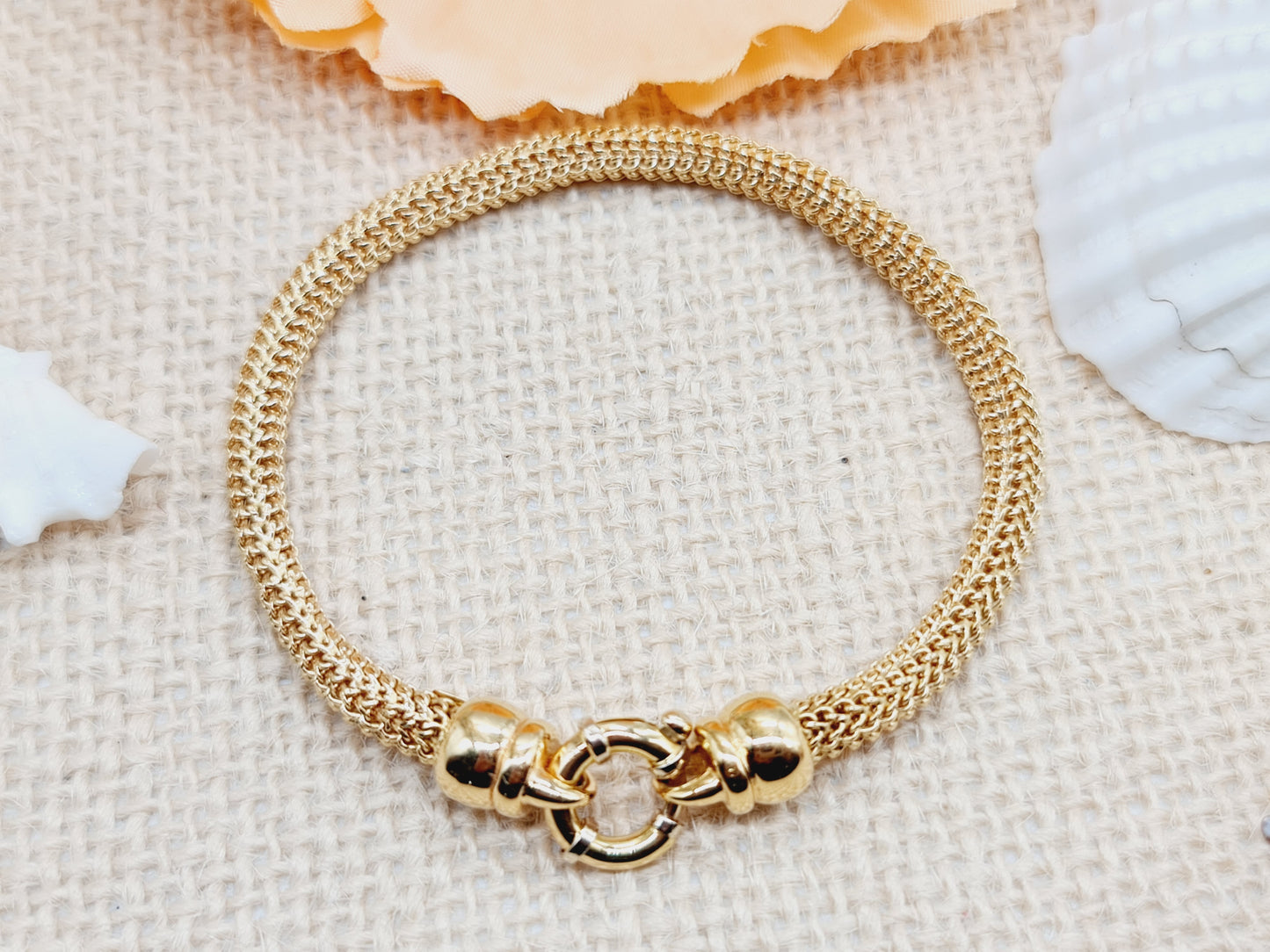 Armband Schlange 5mm 19cm 750 18 KT Gold