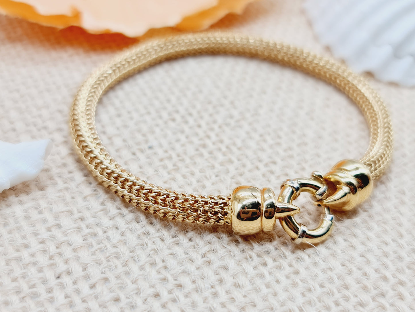 Armband Schlange 5mm 19cm 750 18 KT Gold