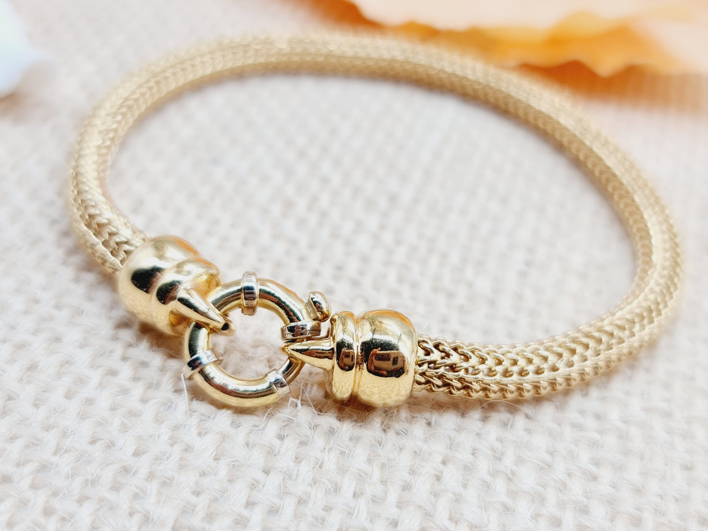 Armband Schlange 5mm 19cm 750 18 KT Gold