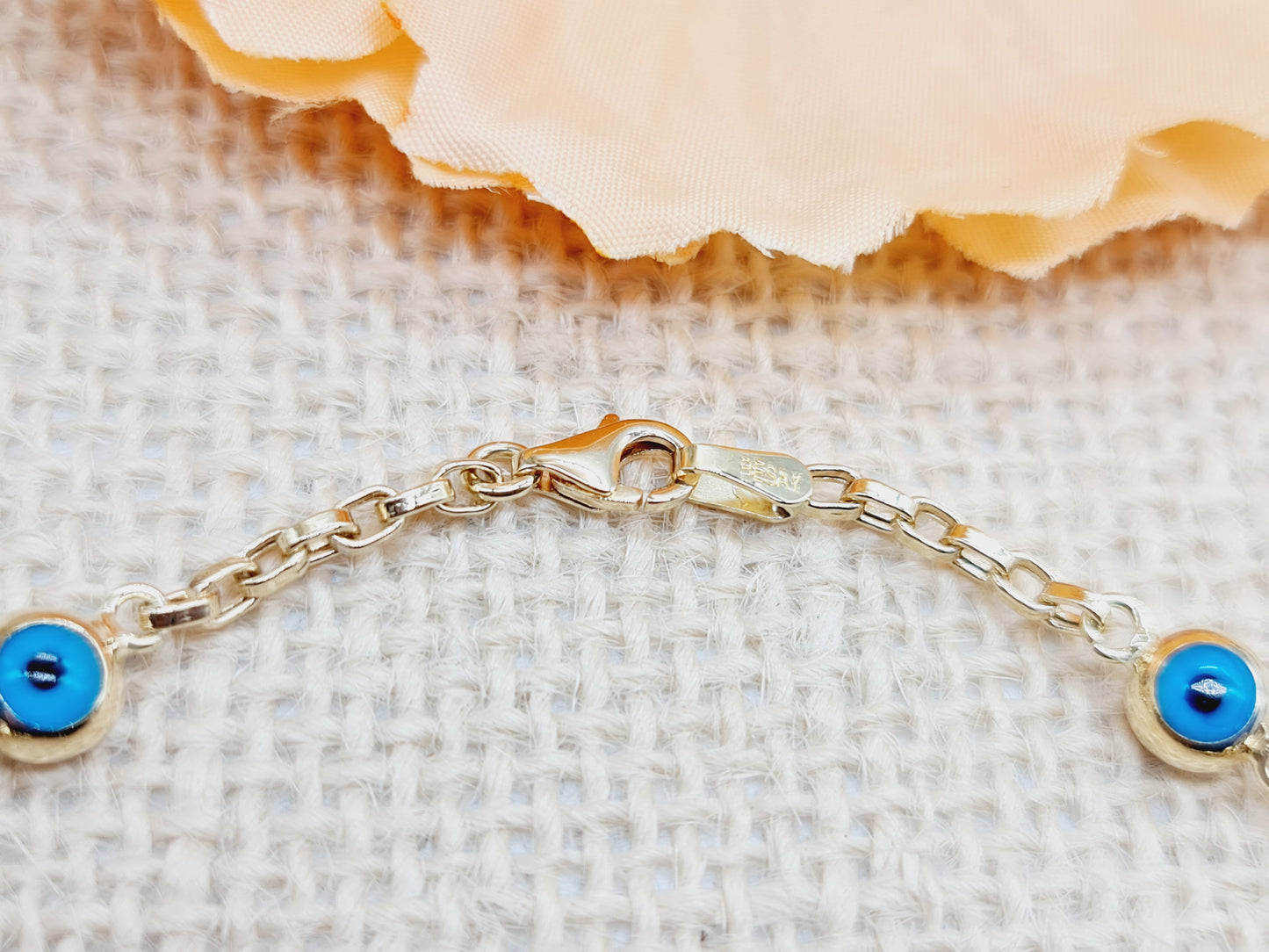 Armband Anker Evil Eye 6mm 19cm 585 14 KT Gold
