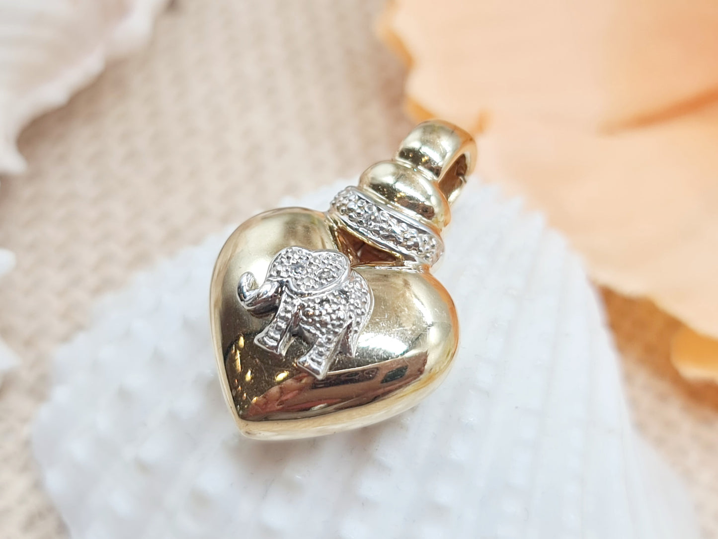 Anhänger Elefant Brillanten 585 14 KT Gold