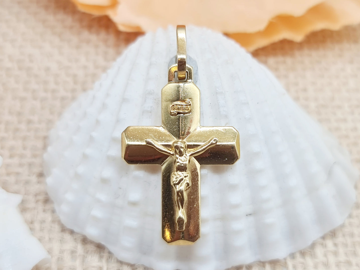 Anhänger Kreuz 750 18 KT Gold
