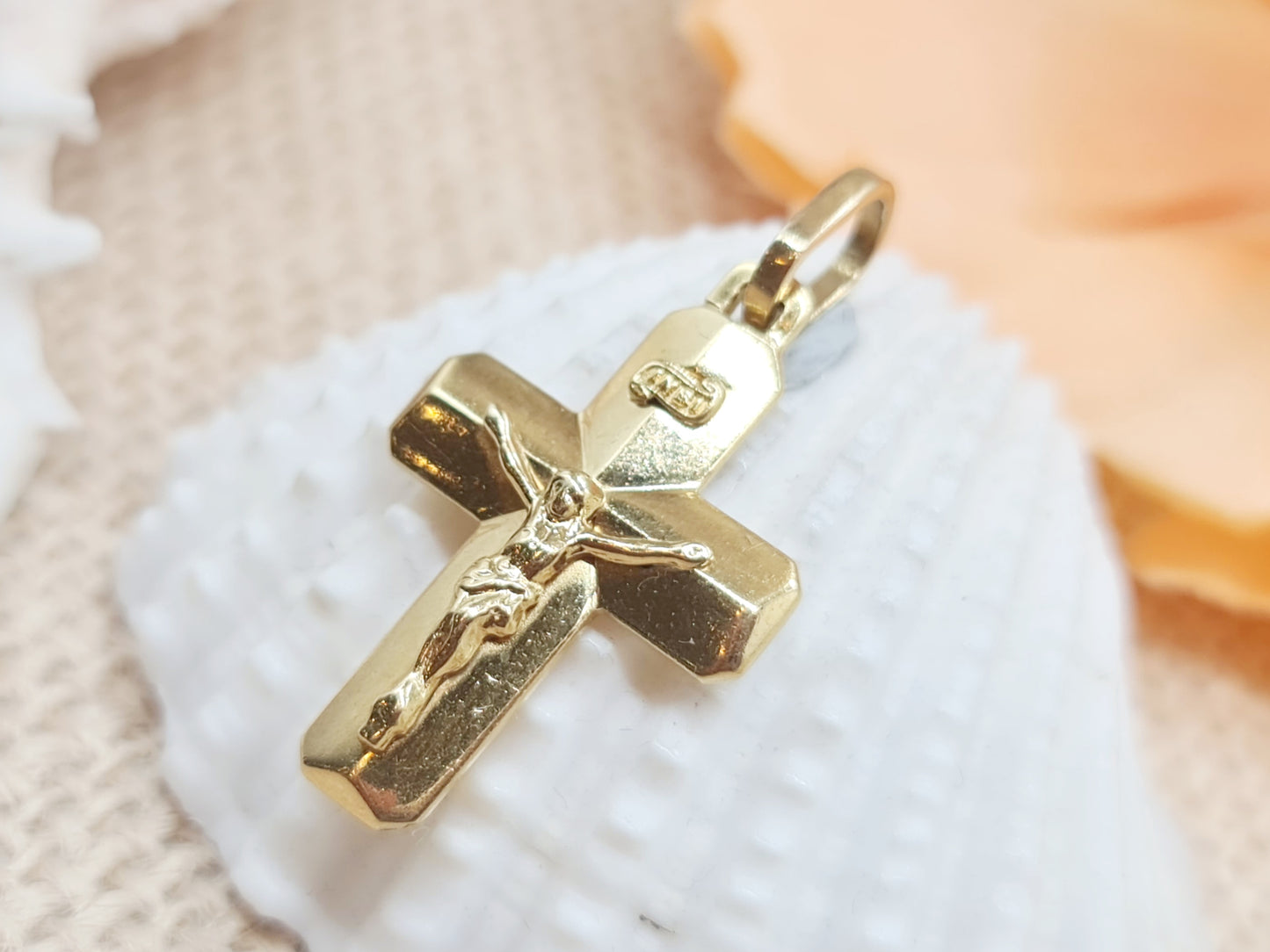 Anhänger Kreuz 750 18 KT Gold