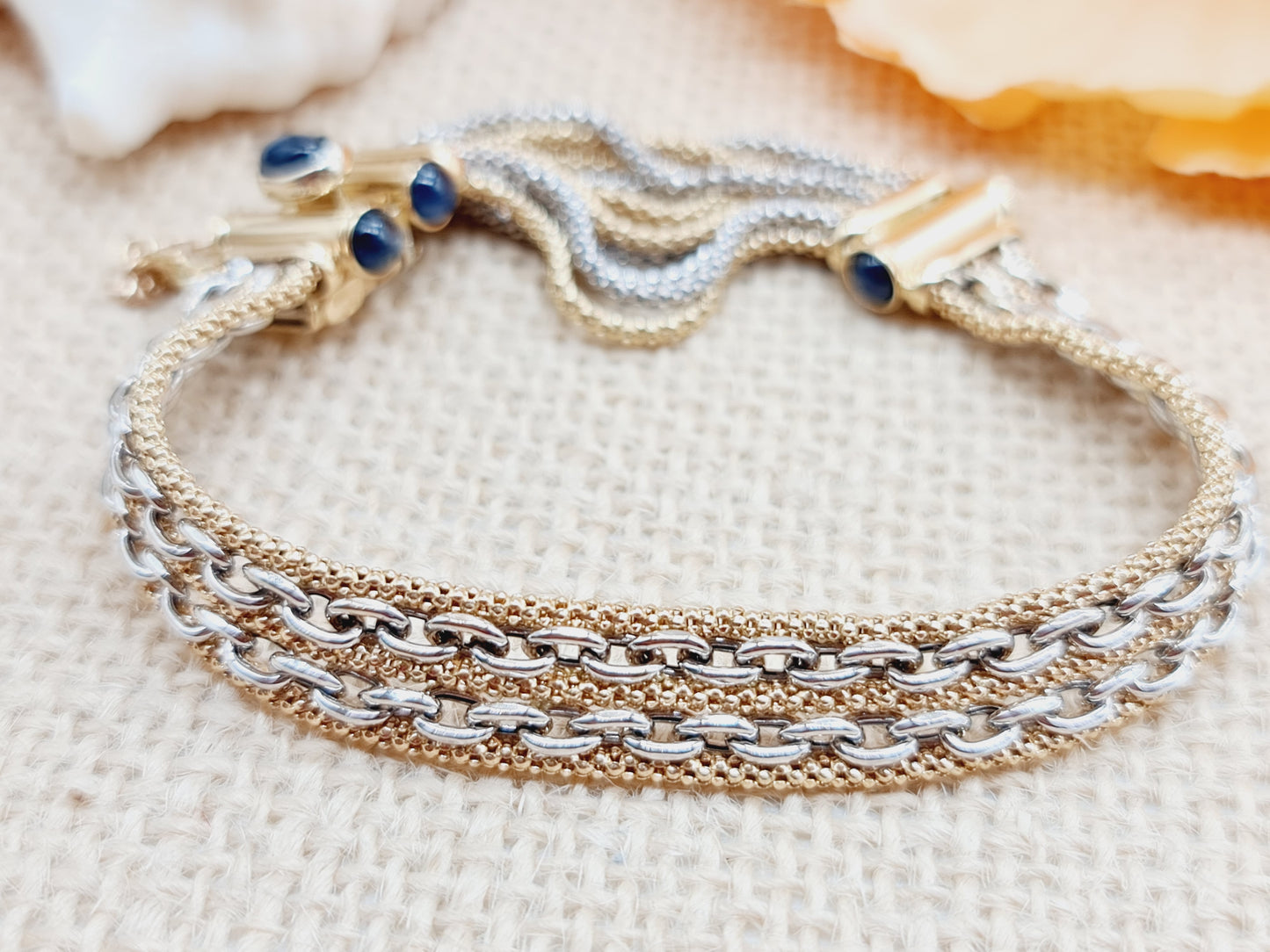 Armband Safire 585 14 KT bicolor Gold