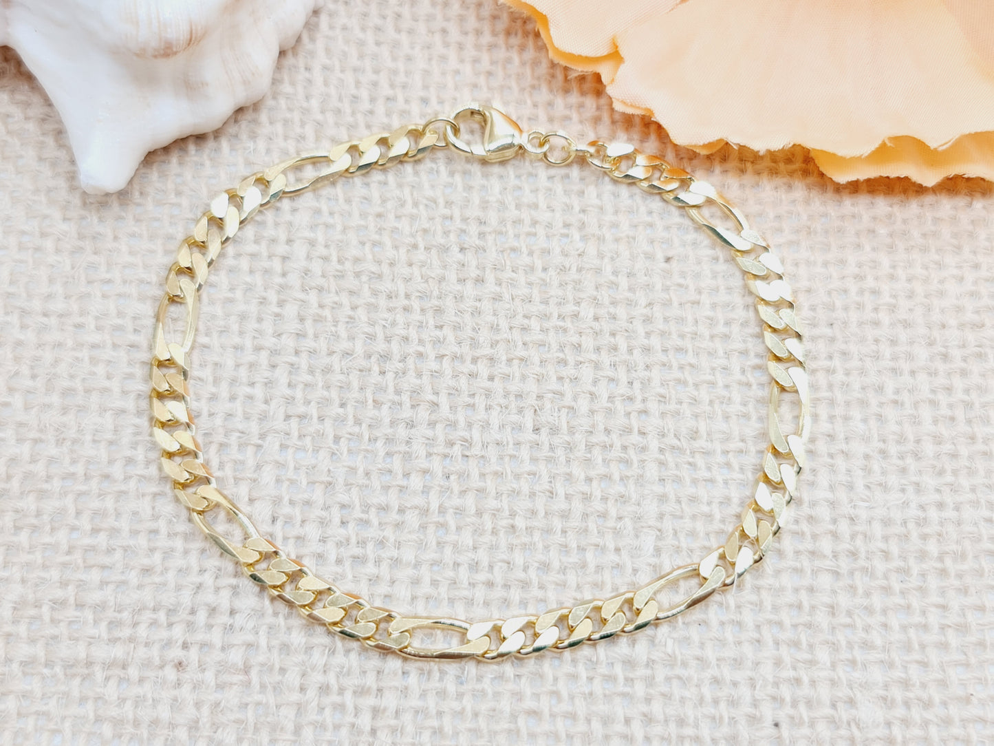 Armband Figaro 4,5mm 21cm 333 8 KT Gold