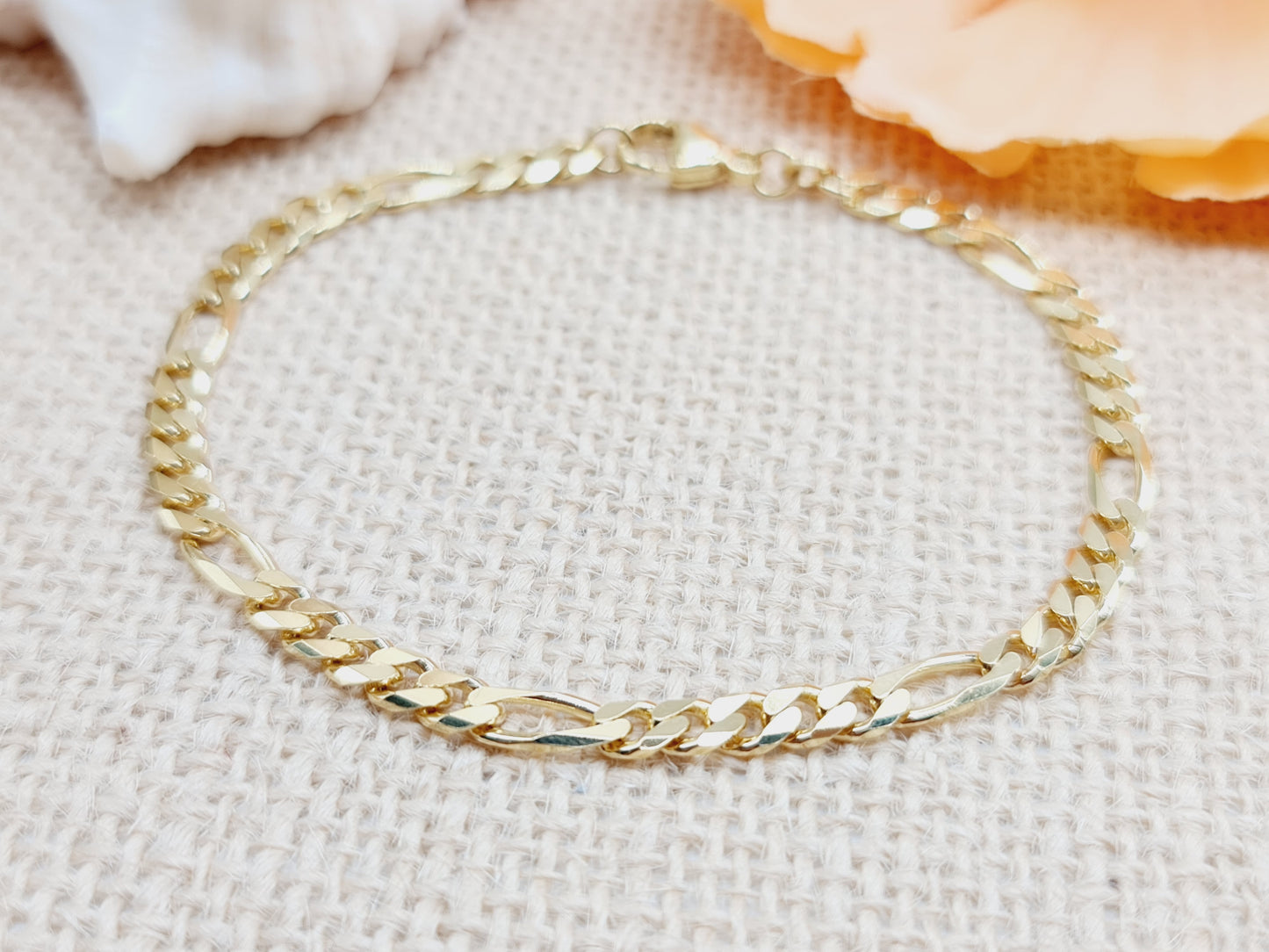 Armband Figaro 4,5mm 21cm 333 8 KT Gold