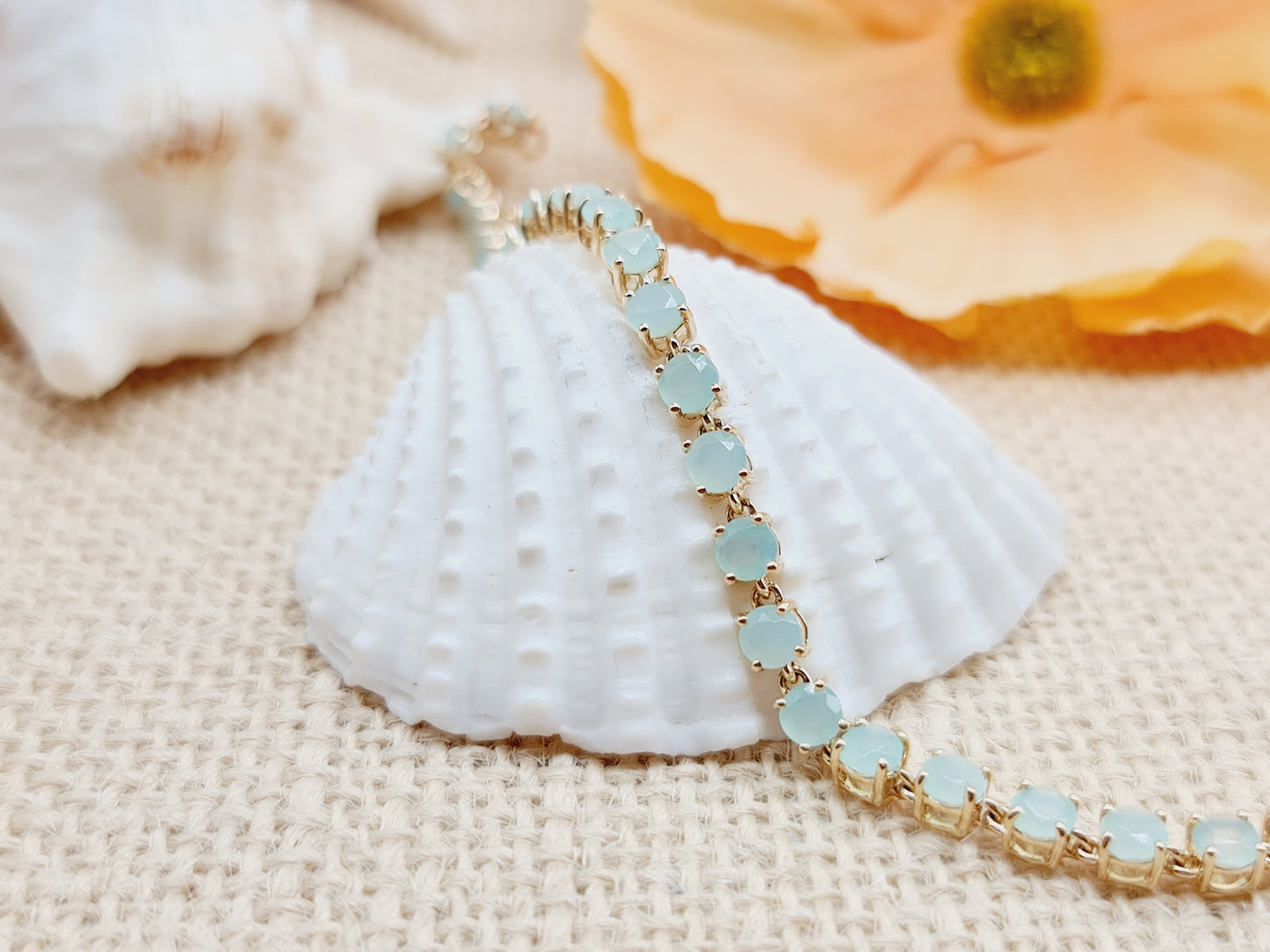 Armband Tennis Paraiba Opal 585 14 KT Gold