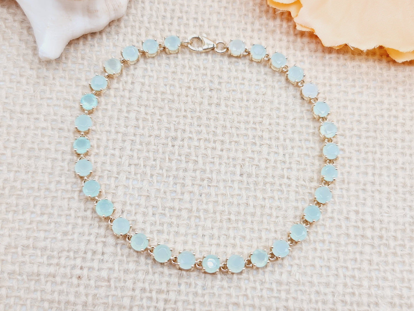 Armband Tennis Paraiba Opal 585 14 KT Gold