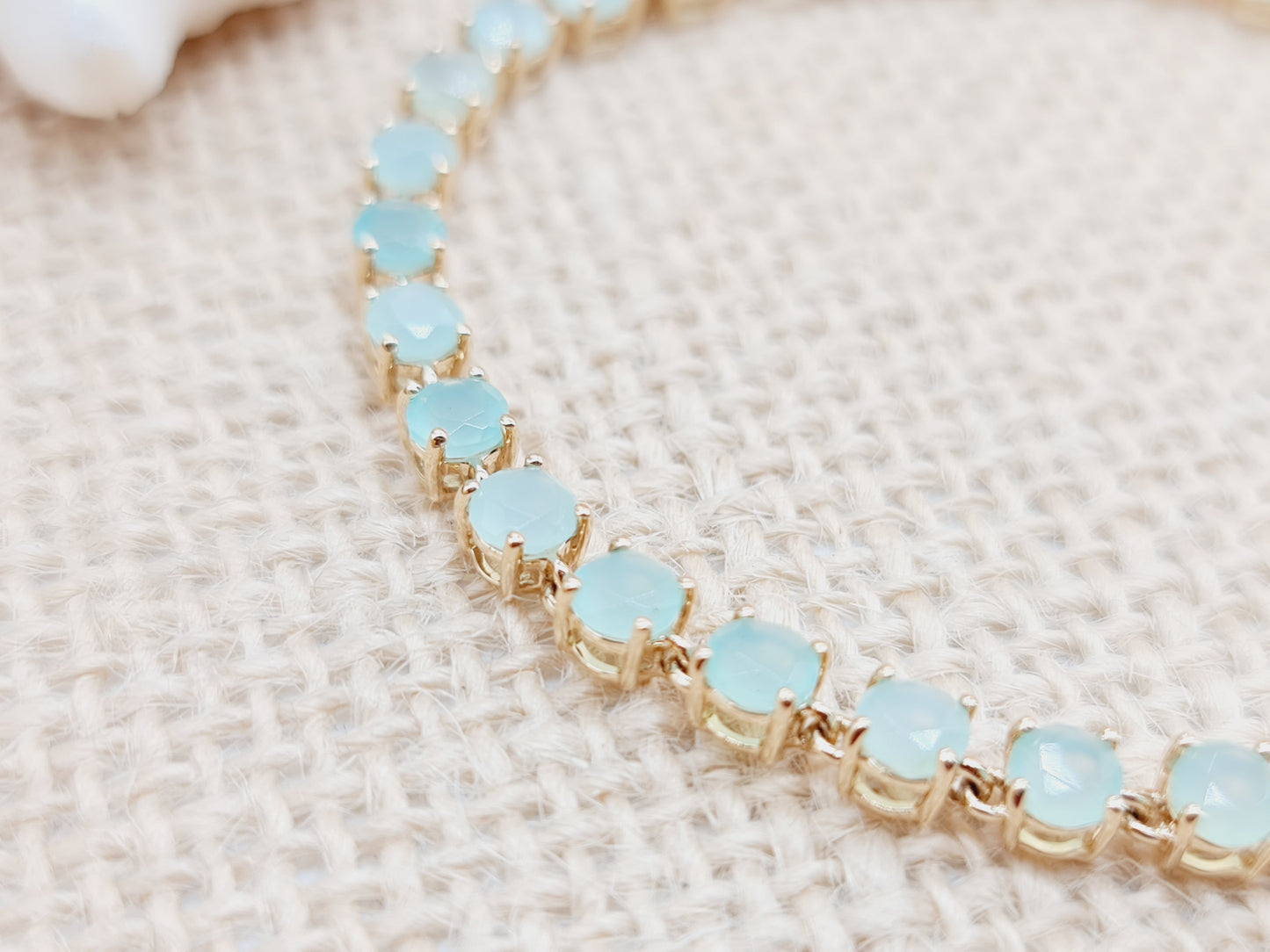 Armband Tennis Paraiba Opal 585 14 KT Gold