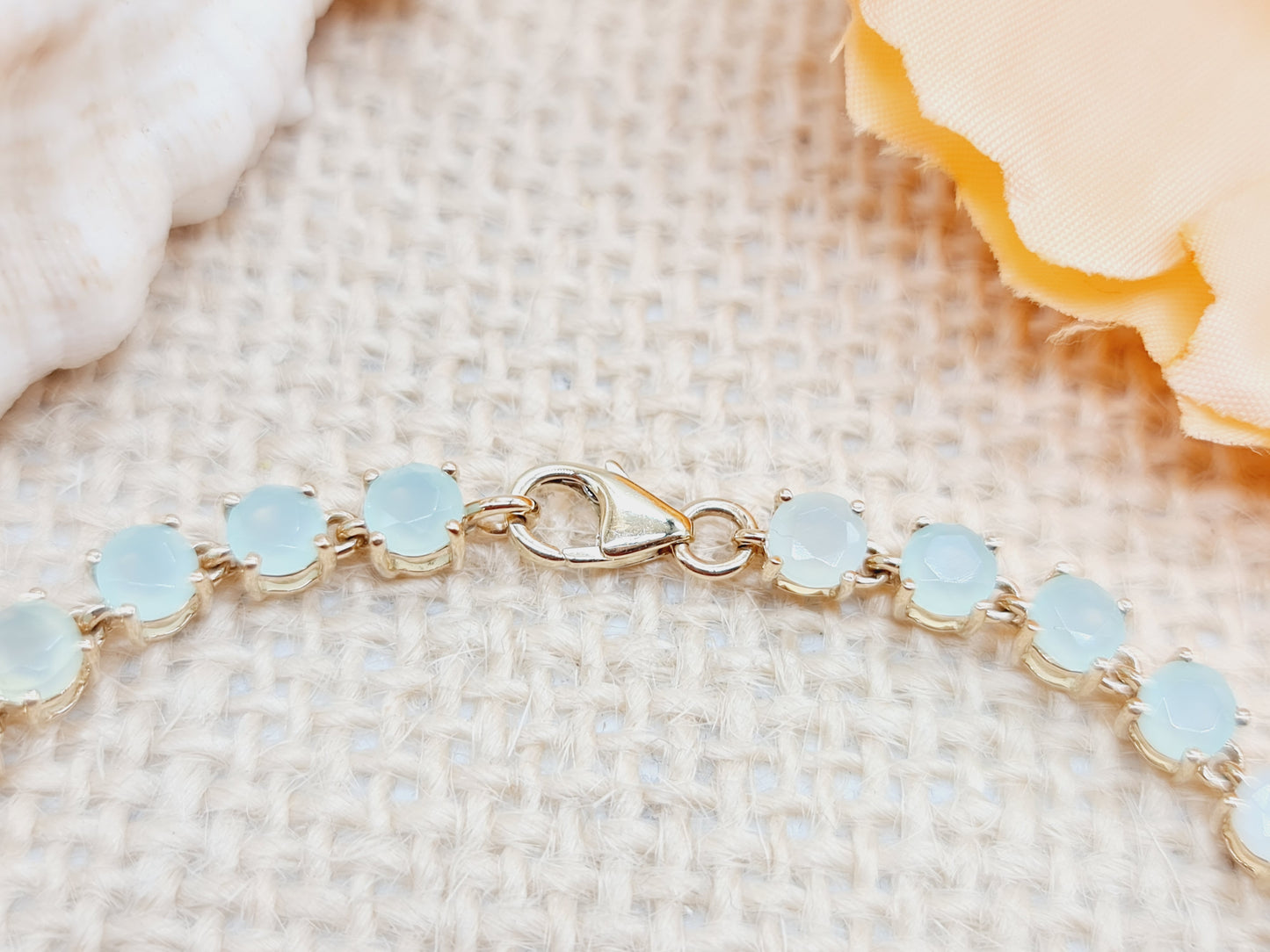 Armband Tennis Paraiba Opal 585 14 KT Gold