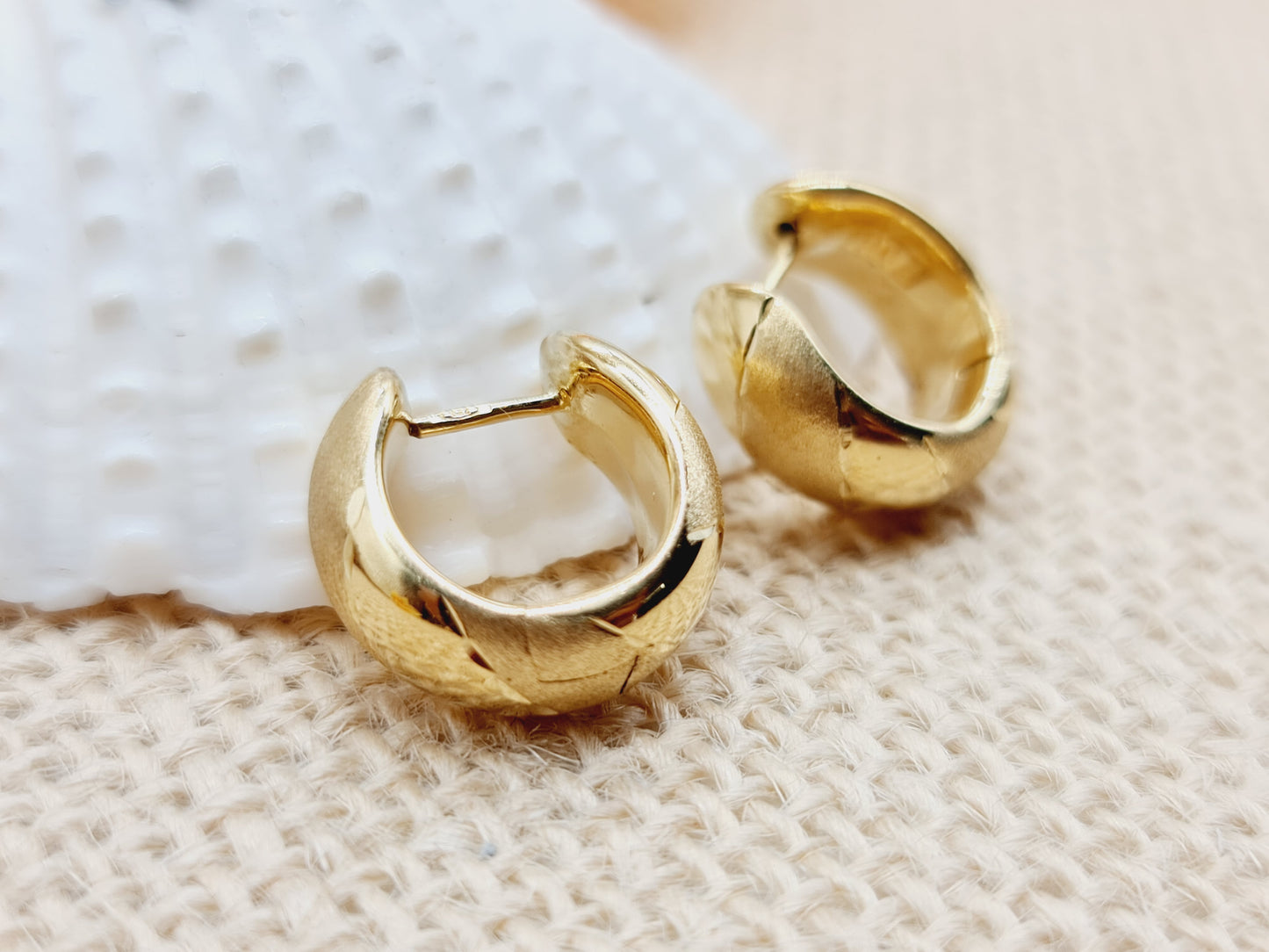 Ohrringe Creolen 750 18 KT Gold