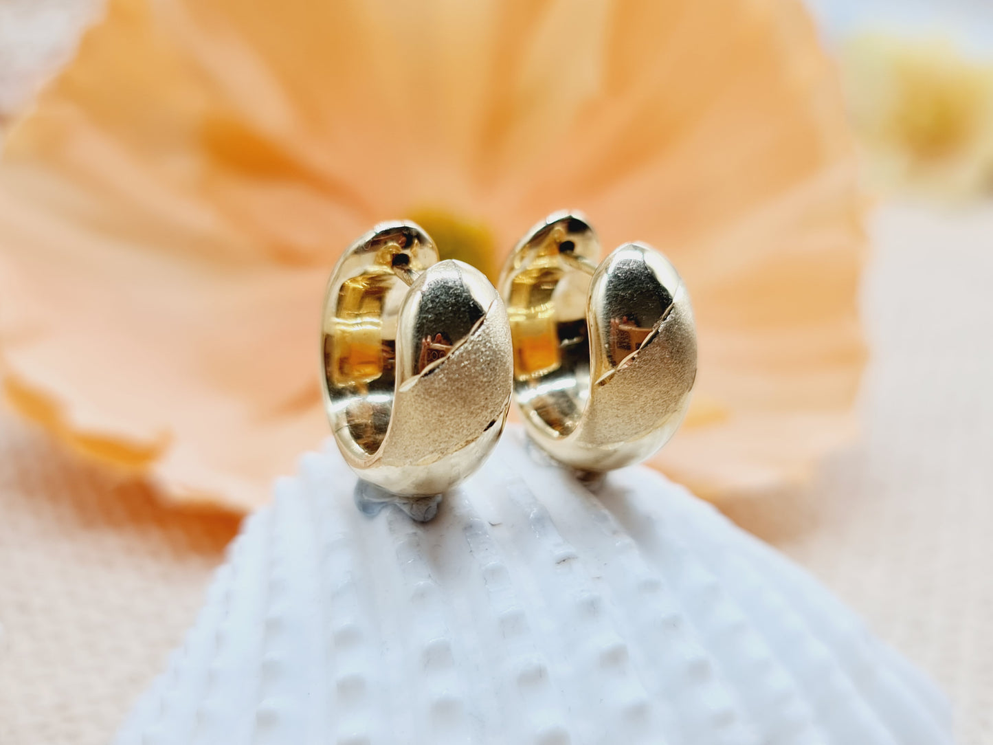 Ohrringe Creolen 750 18 KT Gold