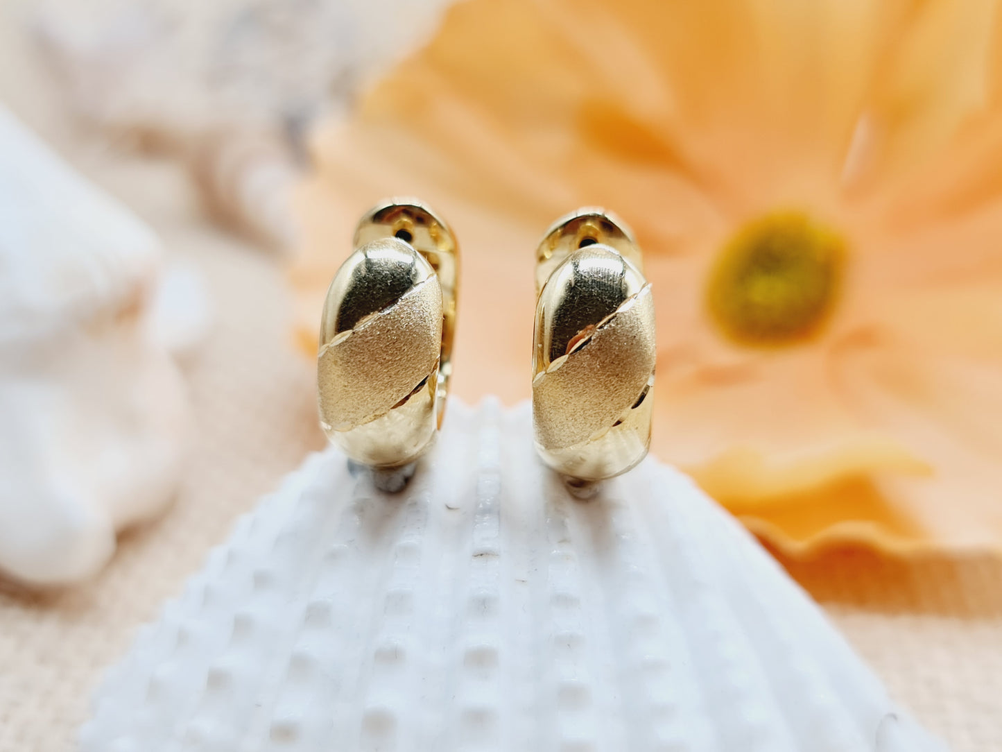 Ohrringe Creolen 750 18 KT Gold