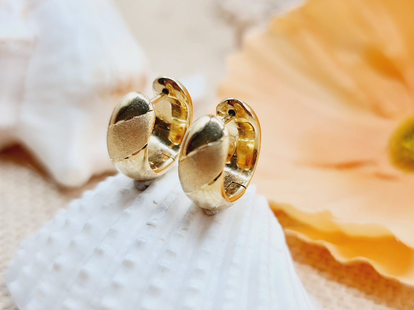 Ohrringe Creolen 750 18 KT Gold