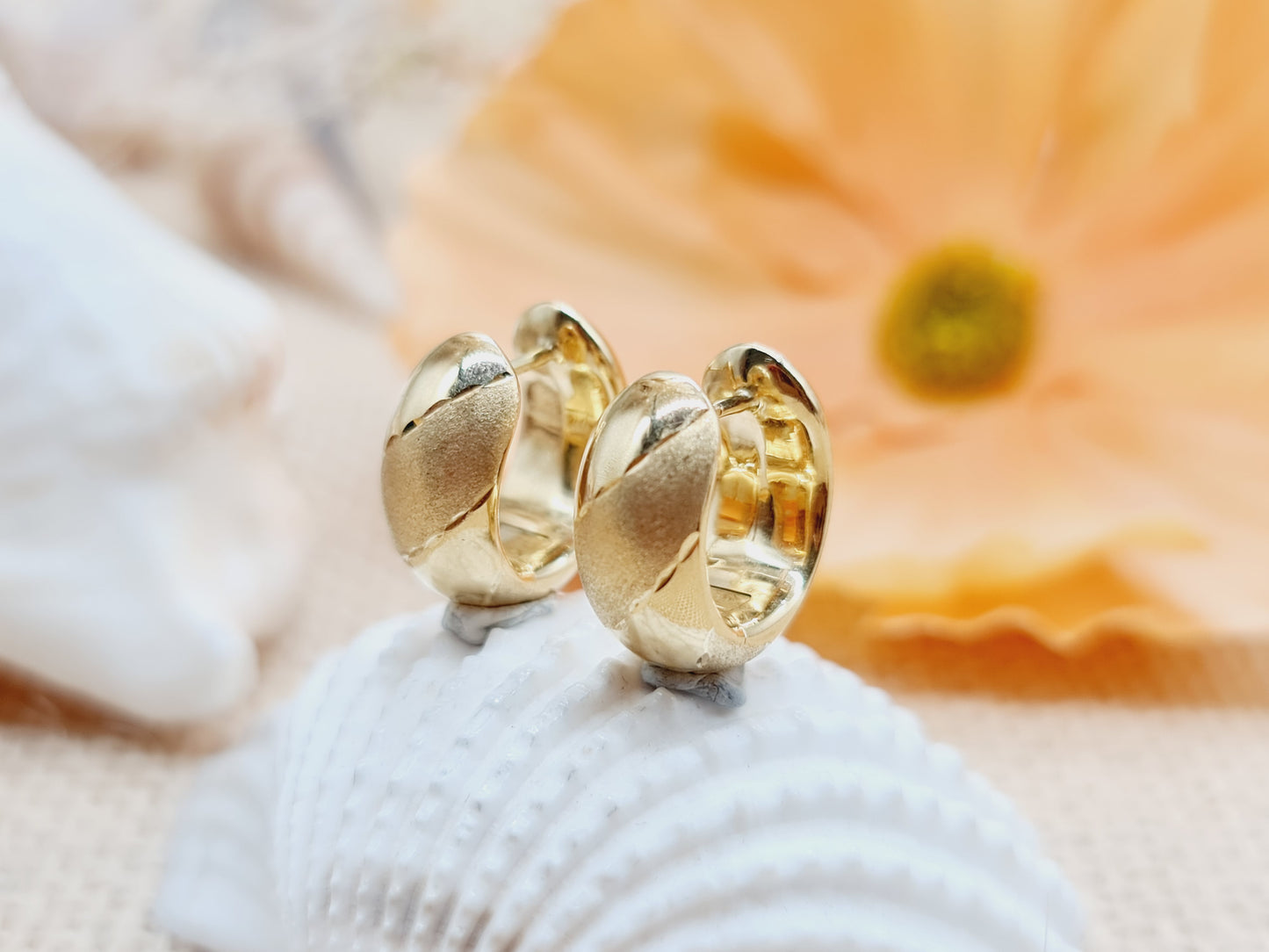 Ohrringe Creolen 750 18 KT Gold