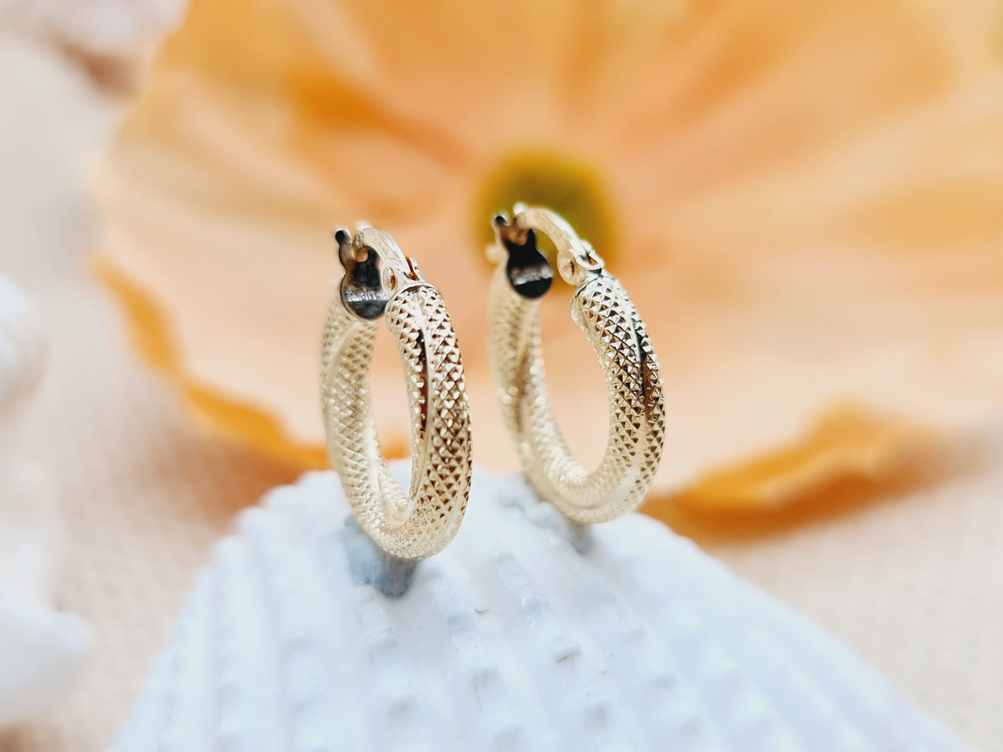Ohrringe Creolen 750 18 KT Gold