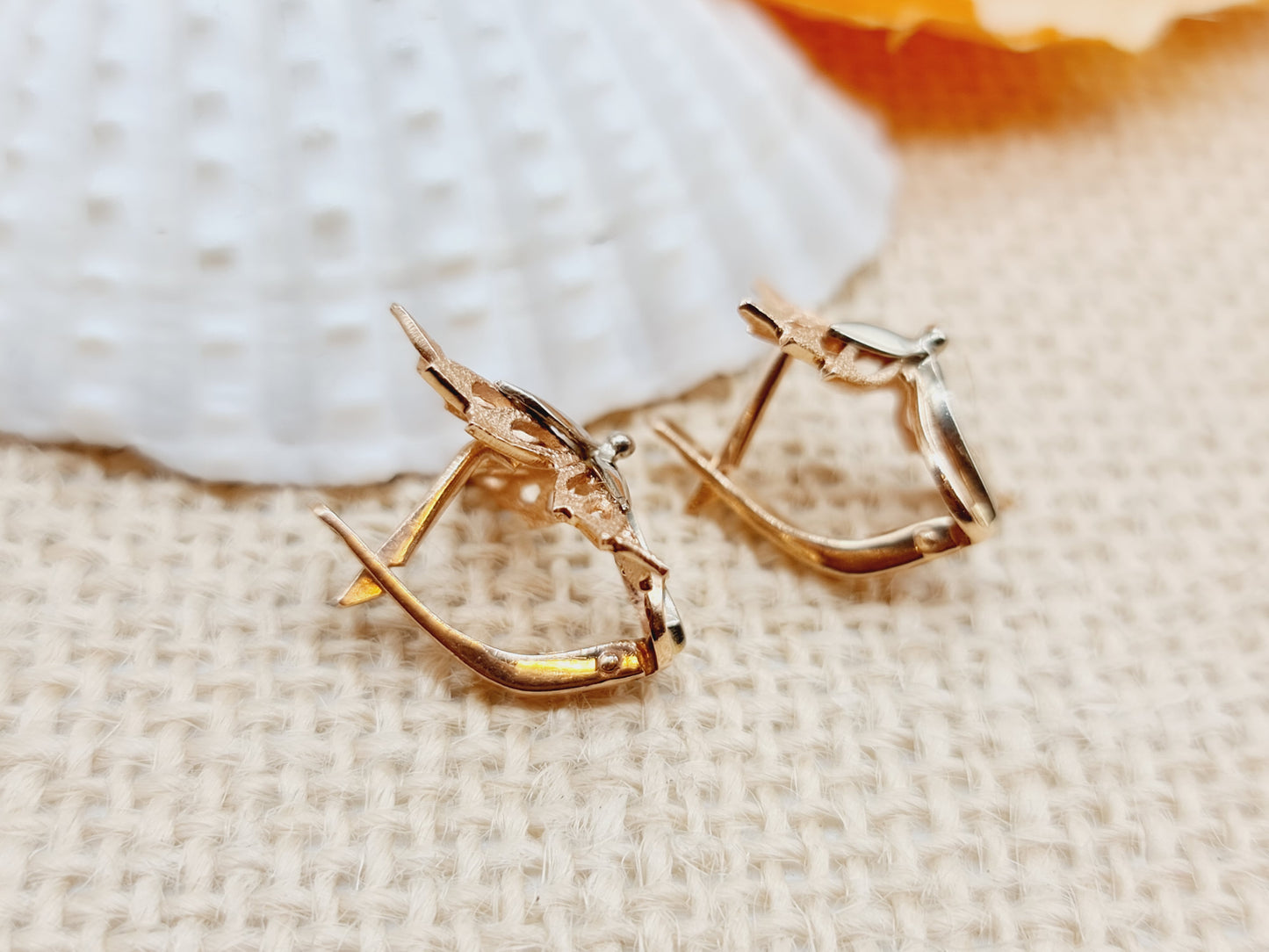 Ohrringe Schmetterling 583 14 KT Rotgold