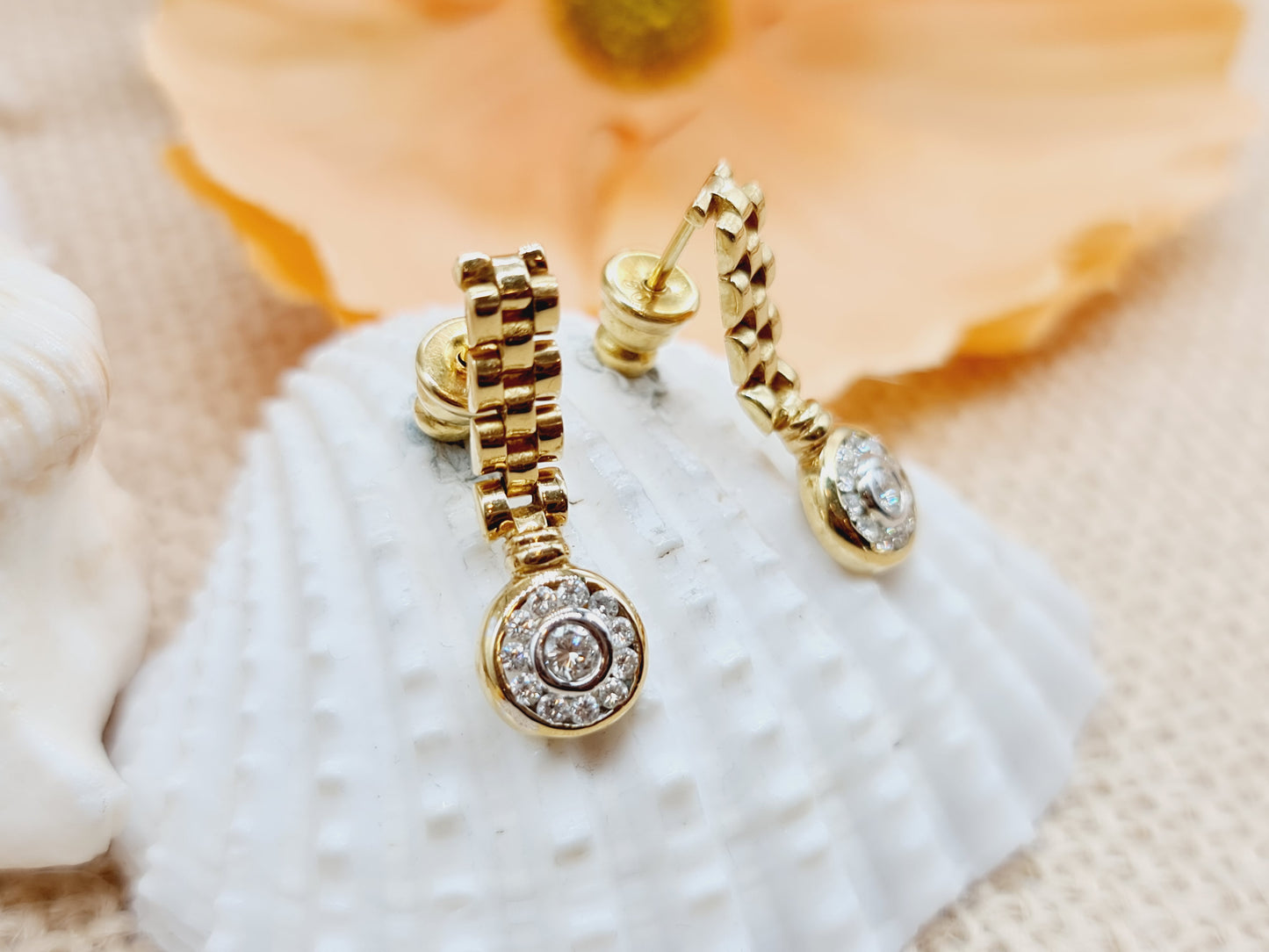 Ohrringe Brillanten 750 18 KT Gold