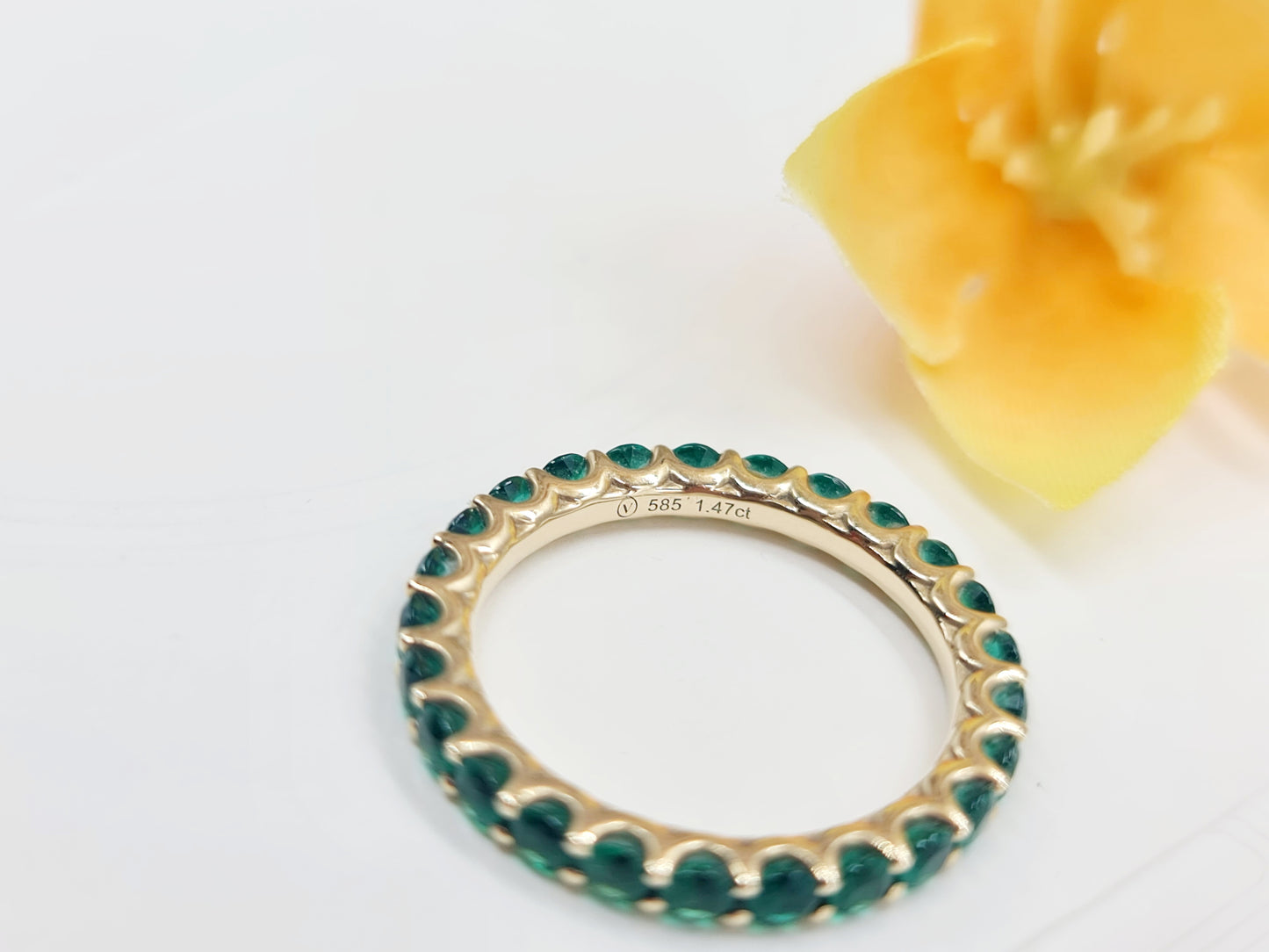 Ring Memory Lab Grown Smaragd 585 14 KT Gold