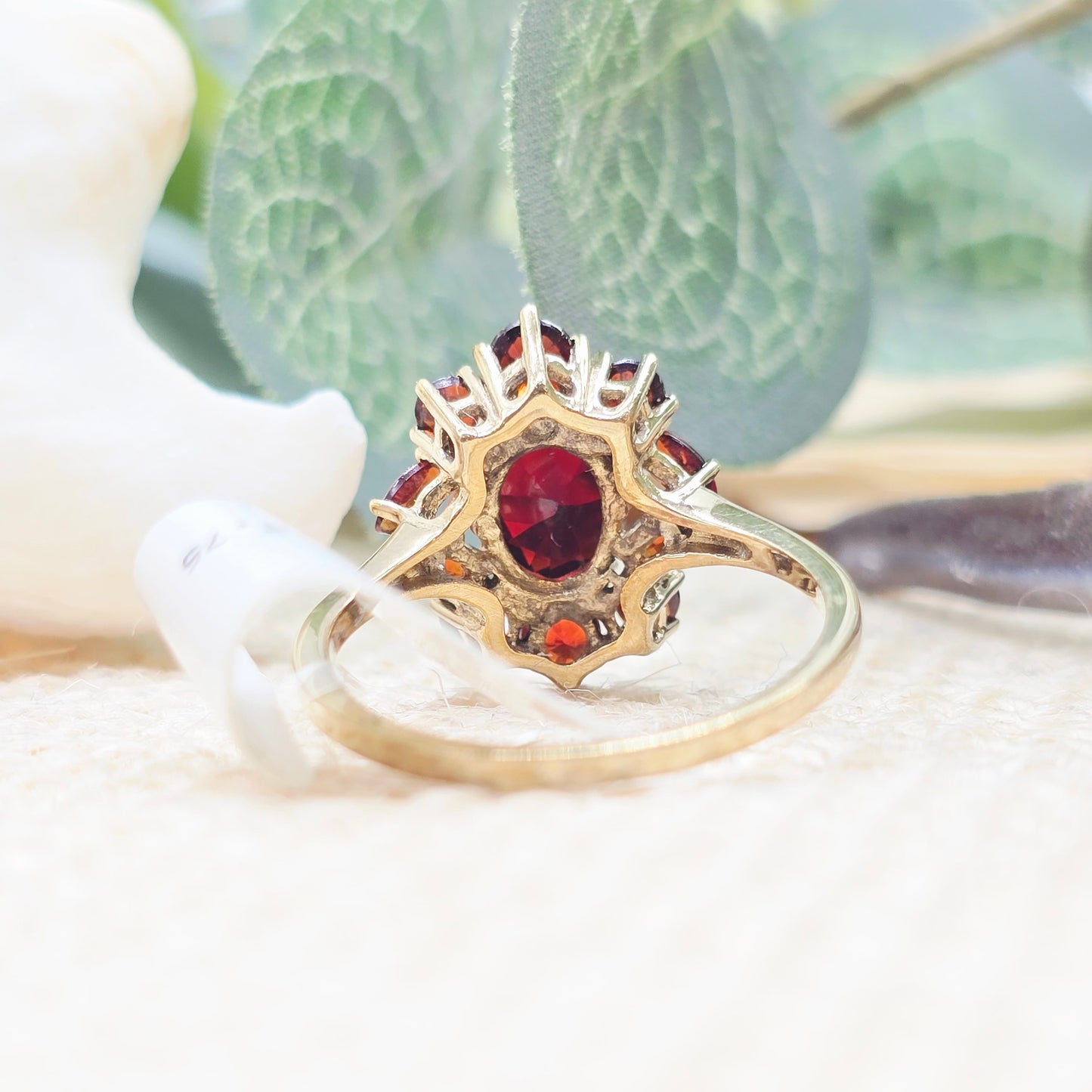 Ring Granat 333 8 KT Gold Gr. 54