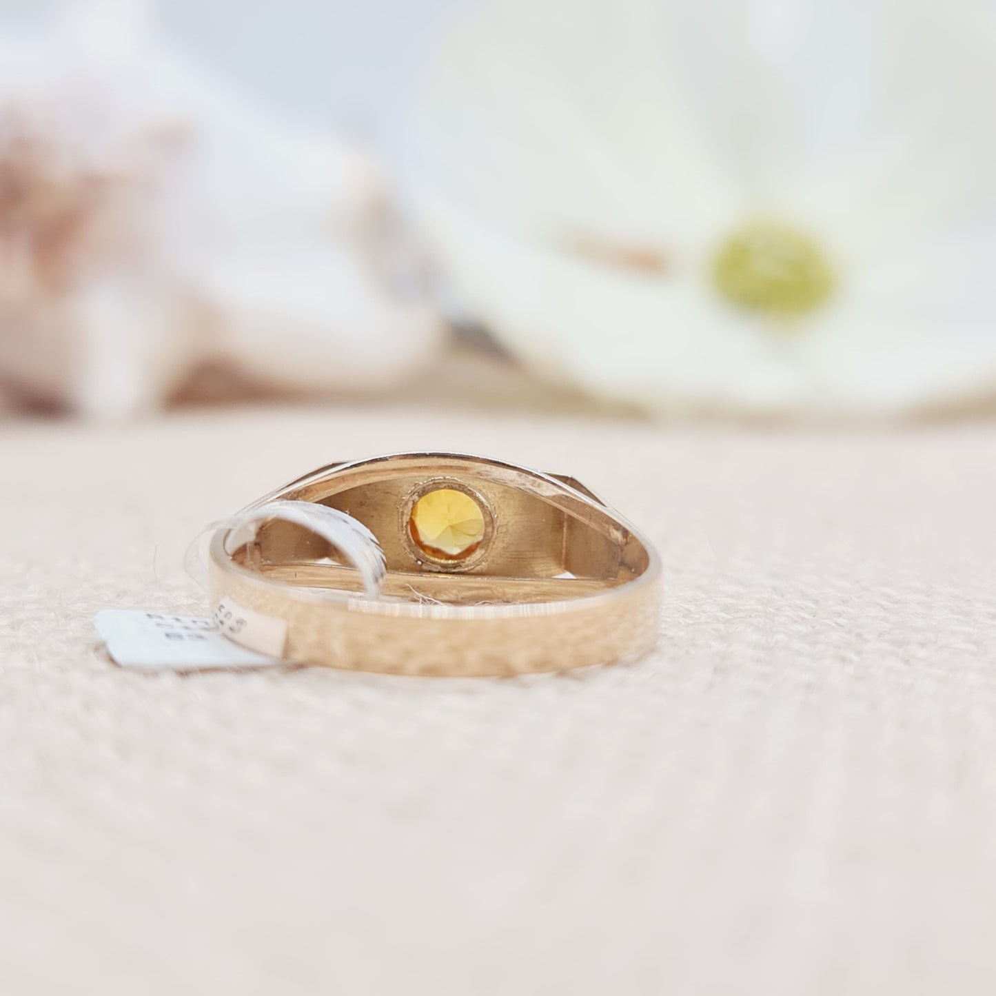 Ring Citrin 585 14 KT Gold Gr. 63